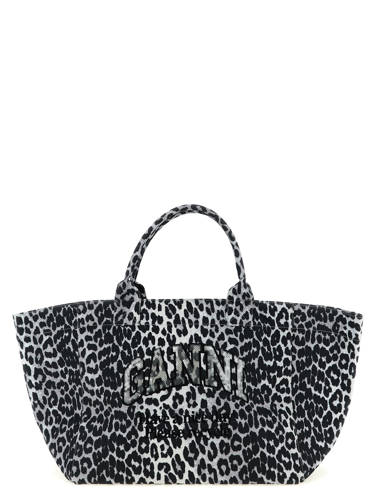 Ganni Women 'Leopard Sequin Xxl Tote' Shopping Bag GANNI