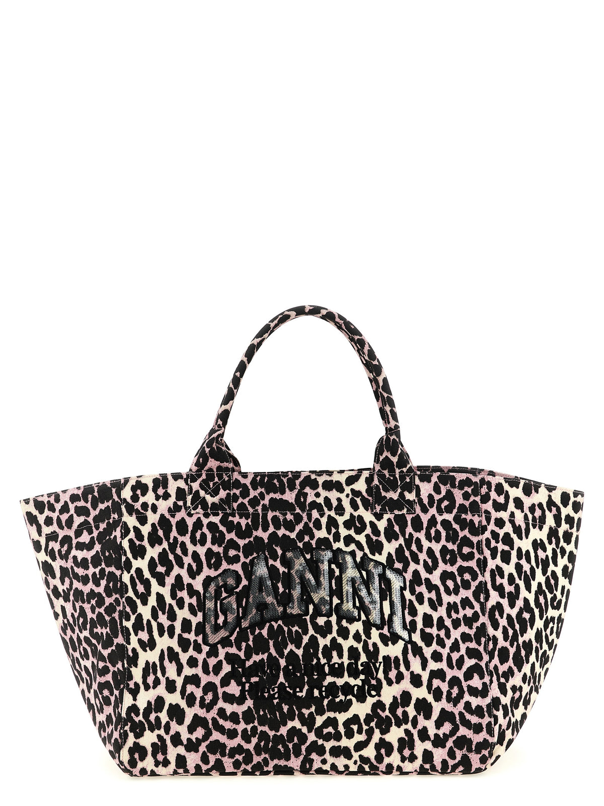 Ganni Women 'Leopard Sequin Xxl Tote' Shopping Bag GANNI