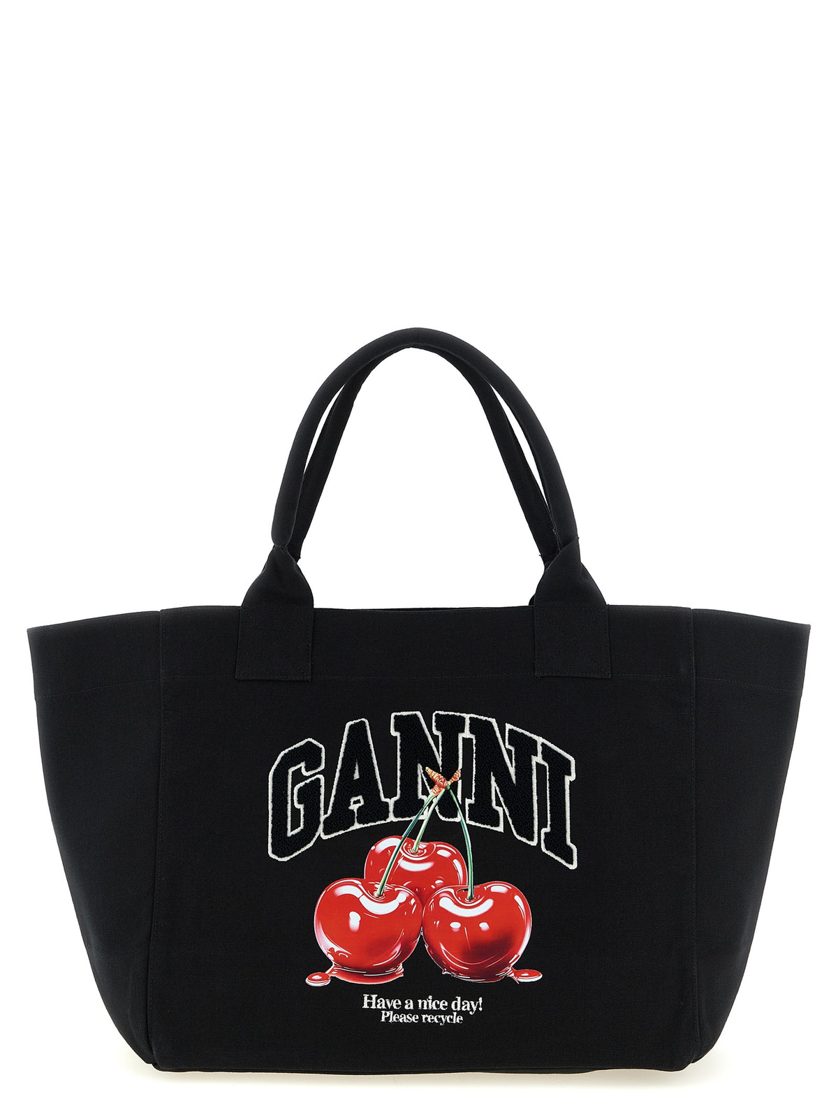Ganni Women 'Black Medium Cherry Tote' Shopping Bag GANNI