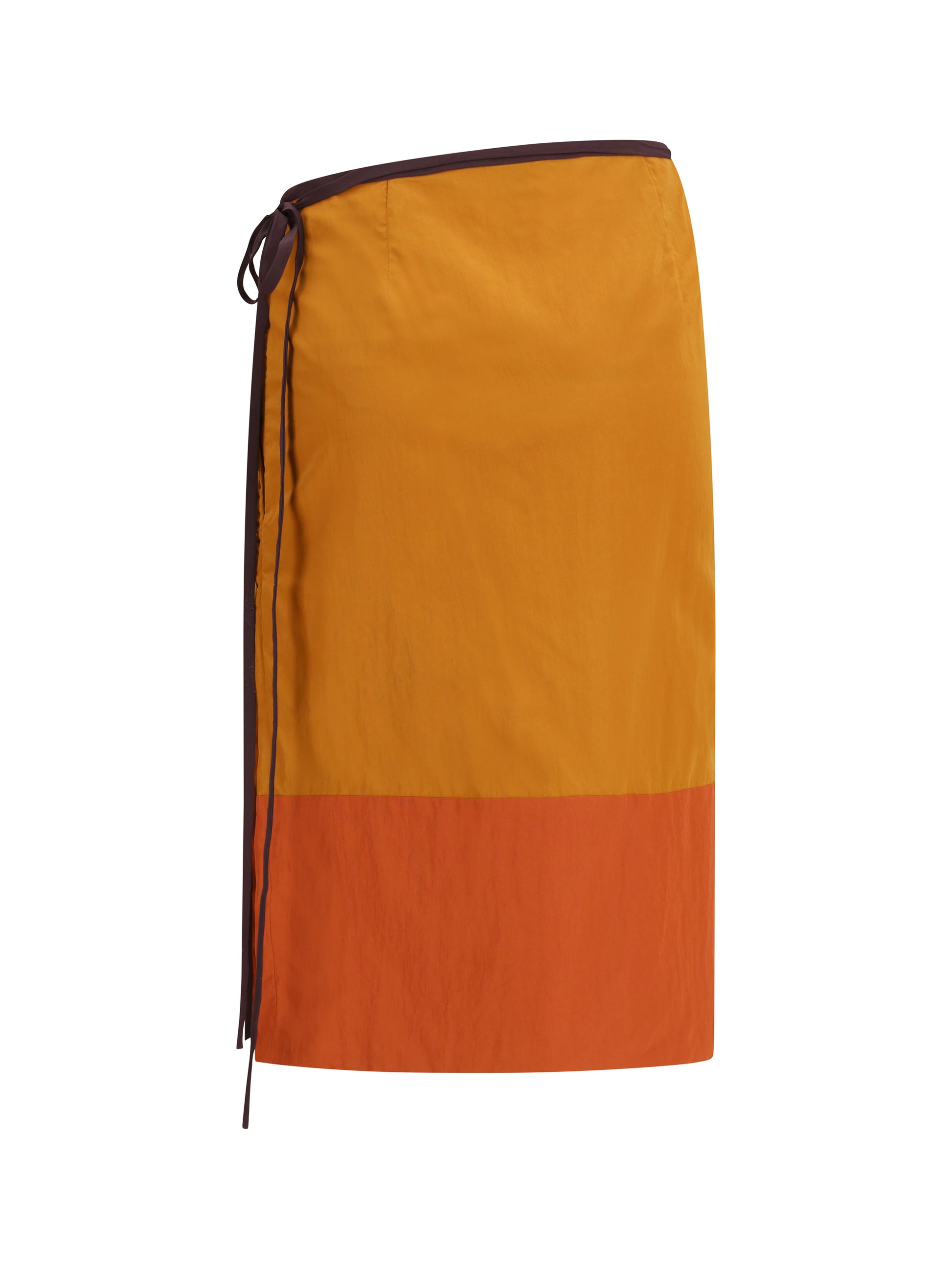 Saint Laurent Women Tie-Detail Colour-Block Skirt SAINT LAURENT