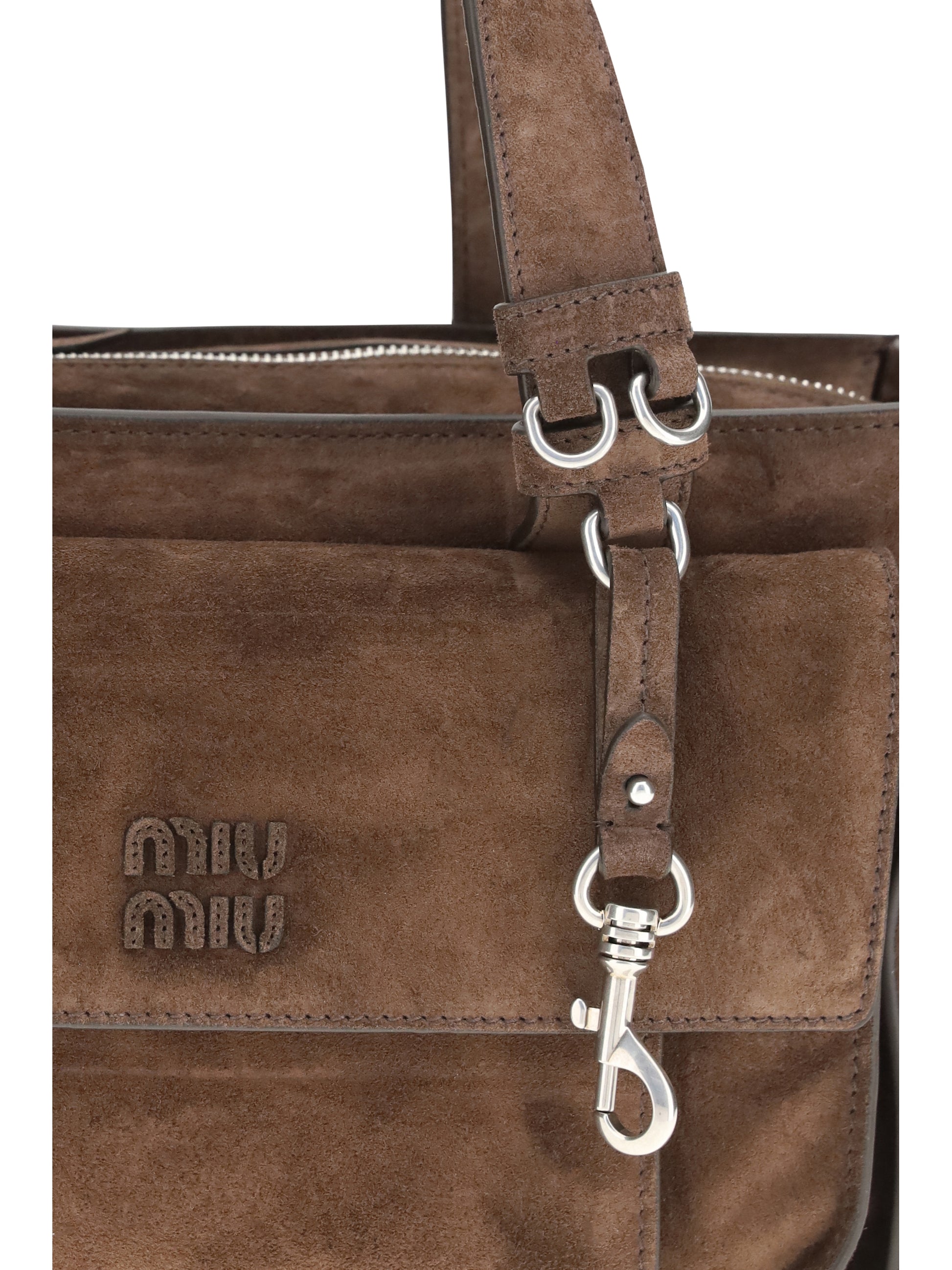 Miu Miu Women Utilitaire Shoulder Bag In Suede Calfskin MIU MIU