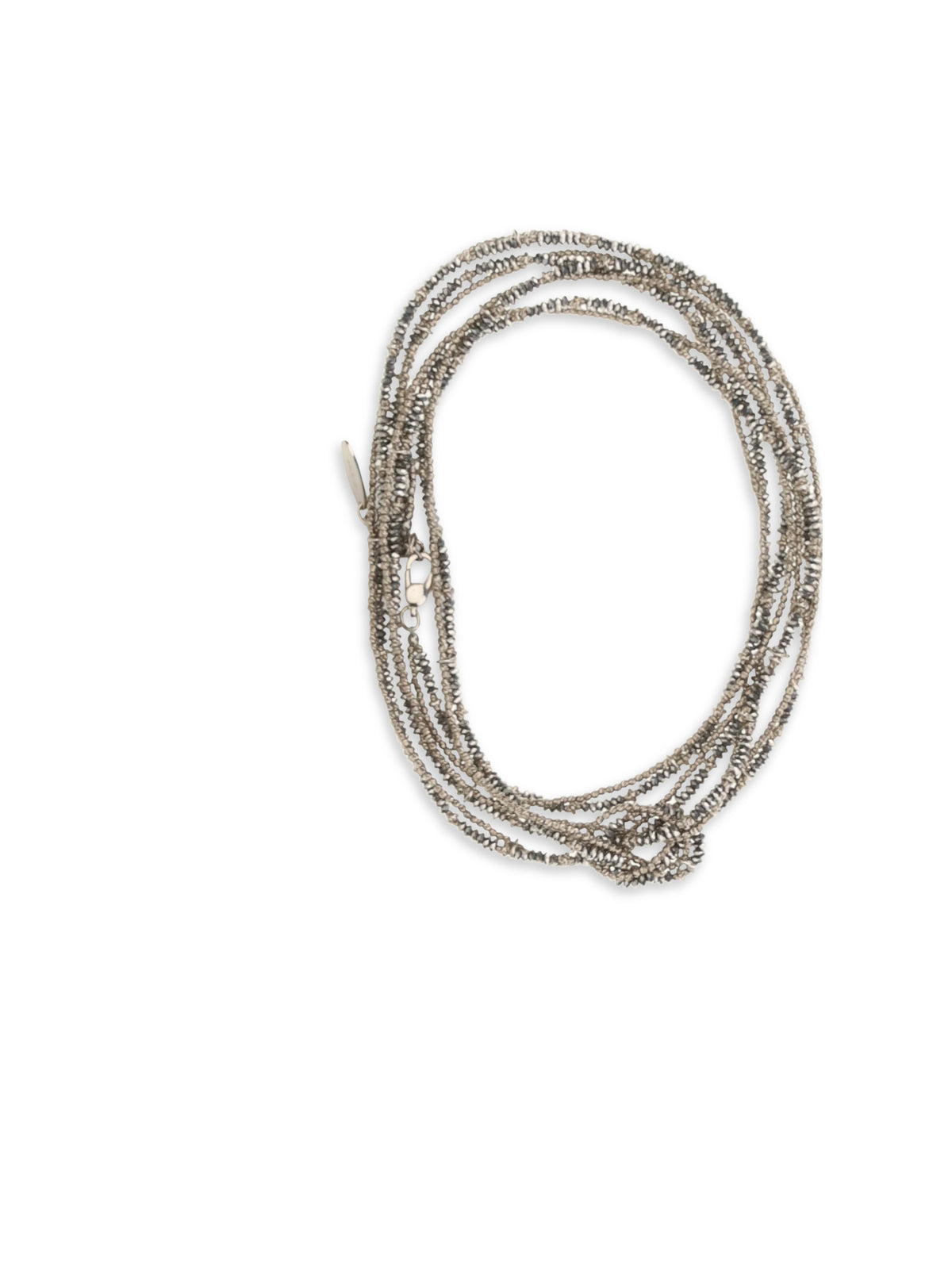 Brunello Cucinelli Women Hematite And Sterling Silver 925 Wrap Bracelet BRUNELLO CUCINELLI