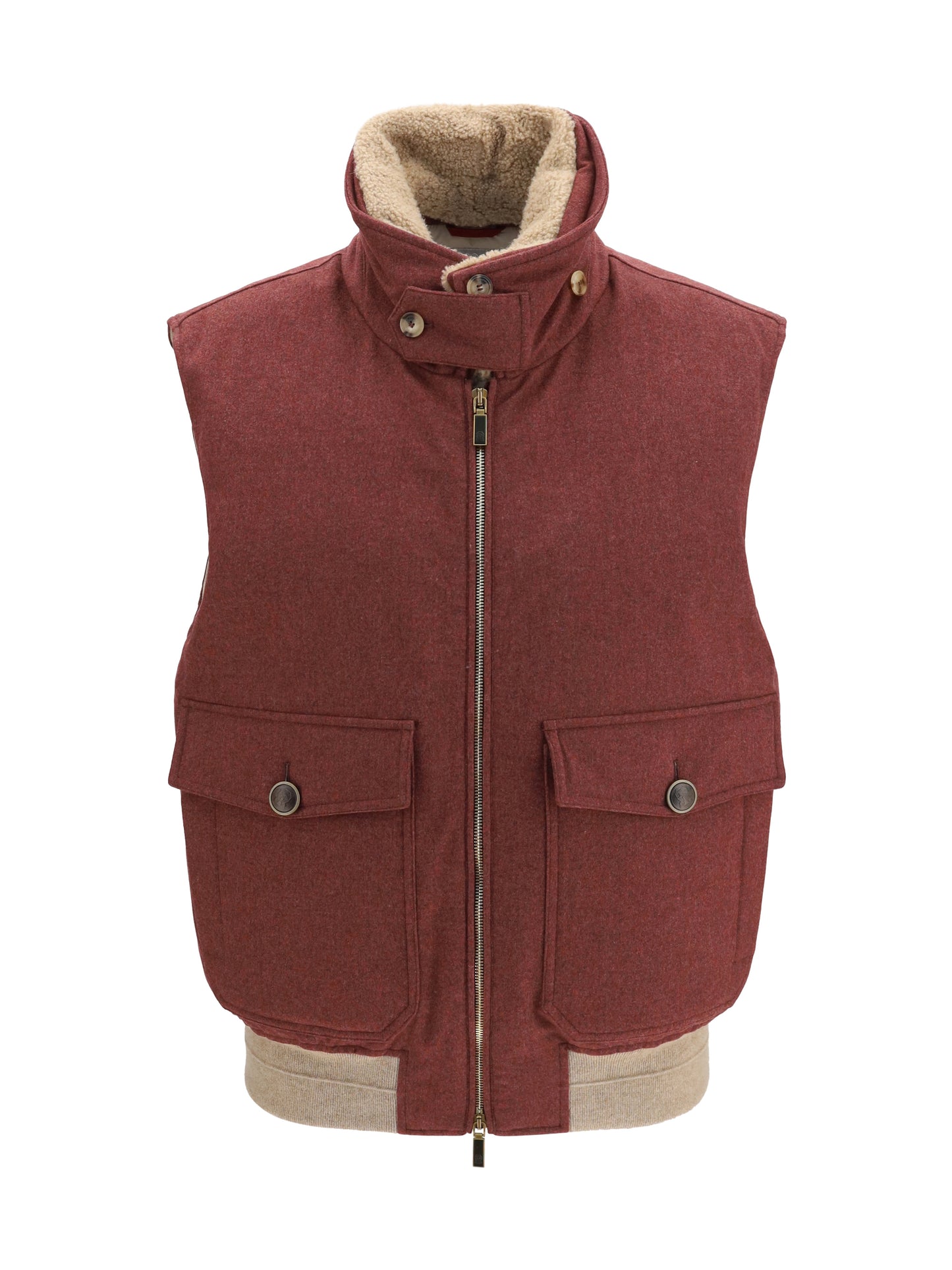 Brunello Cucinelli Men Wool Padded Vest BRUNELLO CUCINELLI