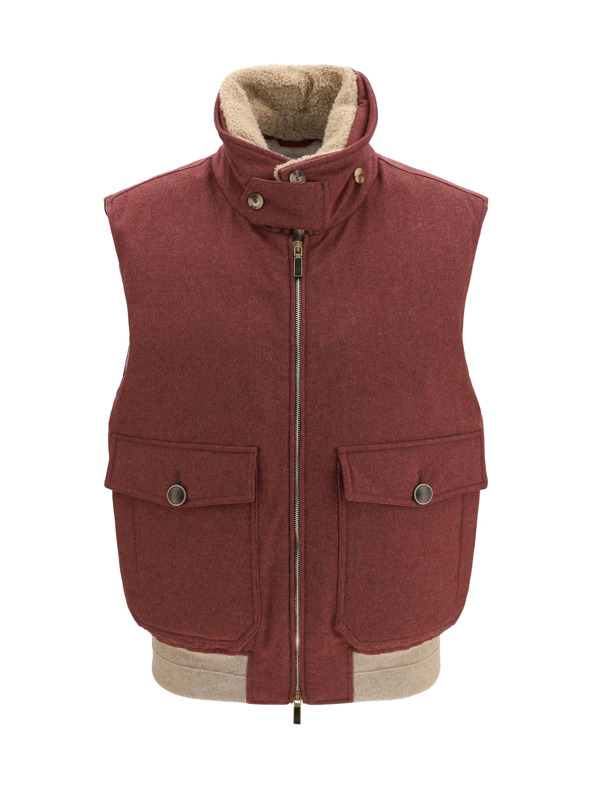 Brunello Cucinelli Men Wool Padded Vest BRUNELLO CUCINELLI