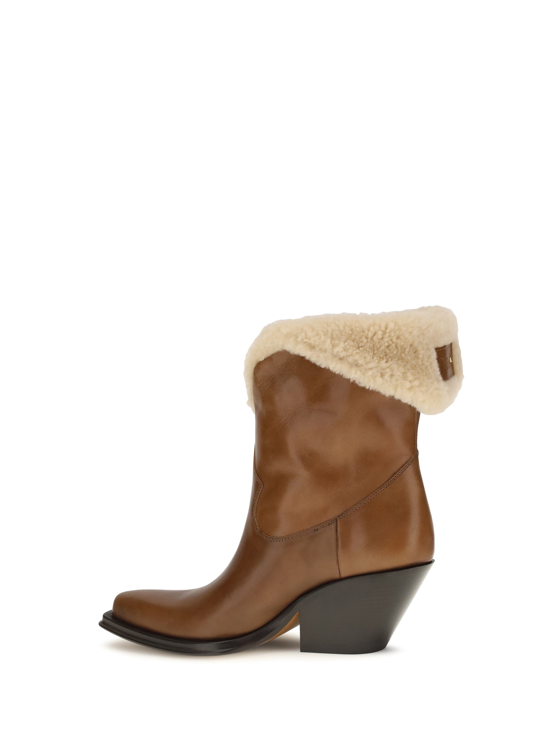 Chloé Women Azelan Fur-Lined Ankle Boots CHLOE