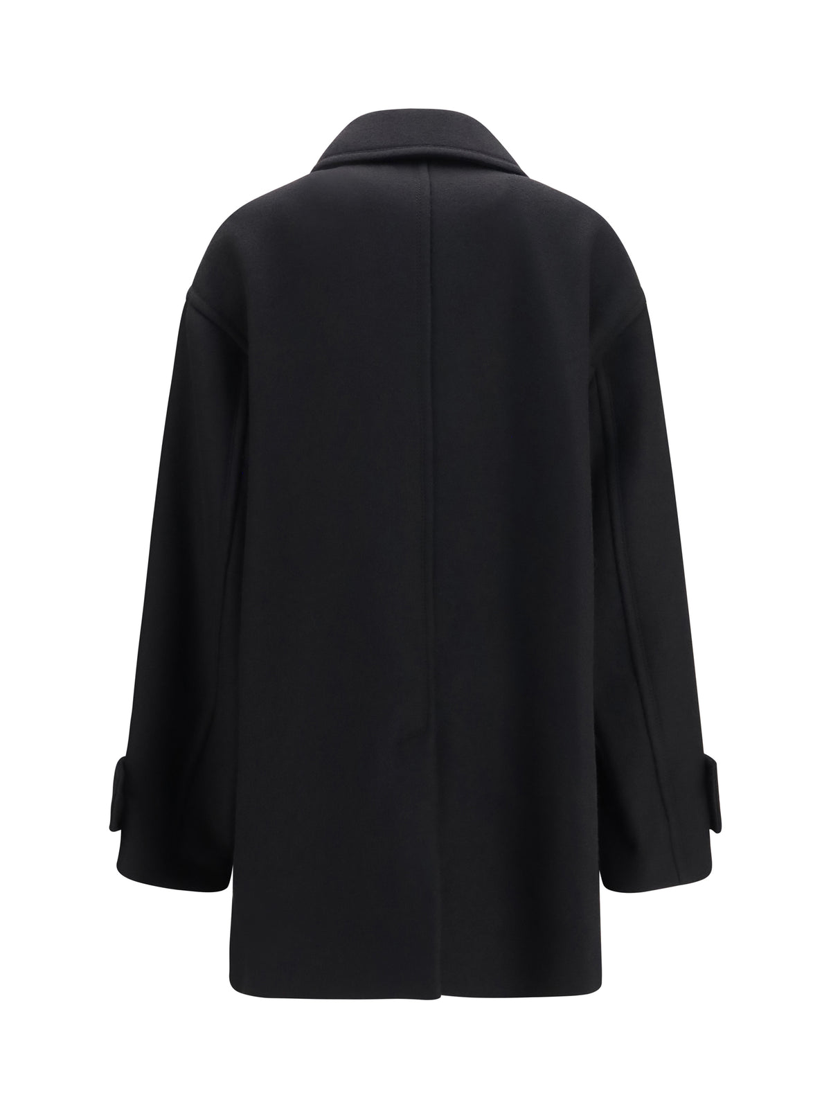 Ami Paris Women Virgin Wool Short Caban Coat AMI PARIS