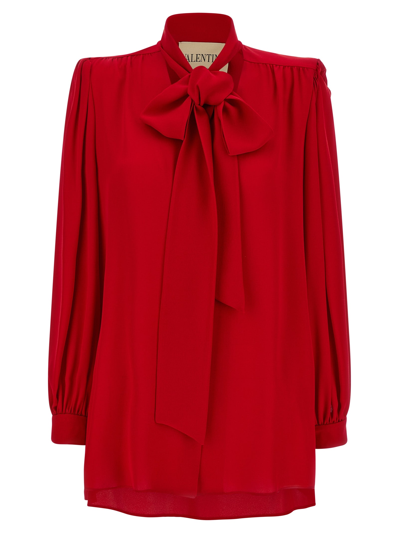 Valentino Garavani Women Valentino Garavani Silk Shirt With Bow VALENTINO GARAVANI