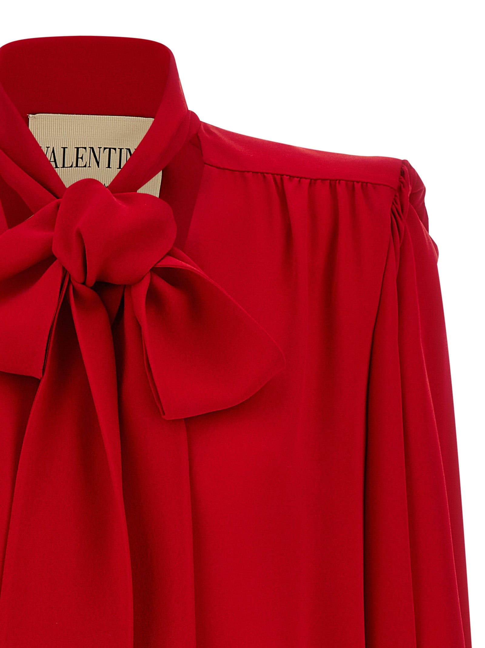 Valentino Garavani Women Valentino Garavani Silk Shirt With Bow VALENTINO GARAVANI
