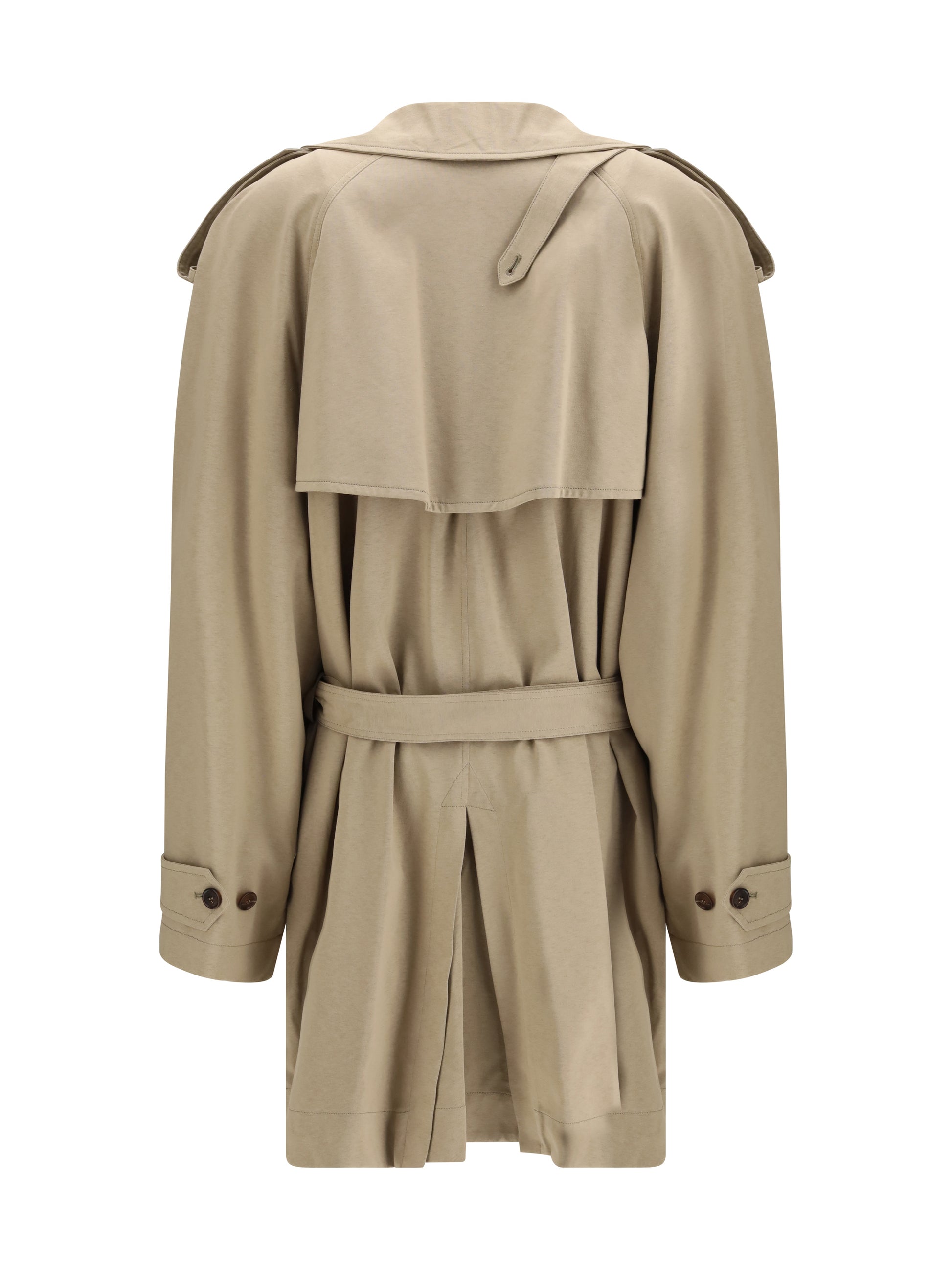 Balenciaga Women Belted Double-Breasted Trench Coat BALENCIAGA