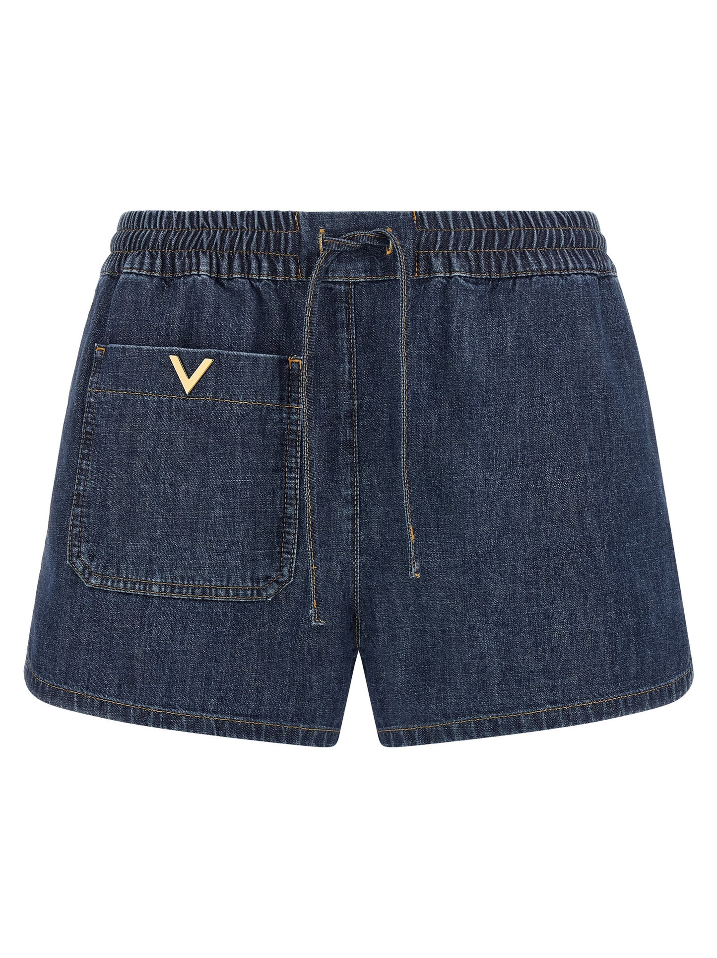 Valentino Garavani Women Valentino Garavani Chambray Denim Shorts VALENTINO GARAVANI