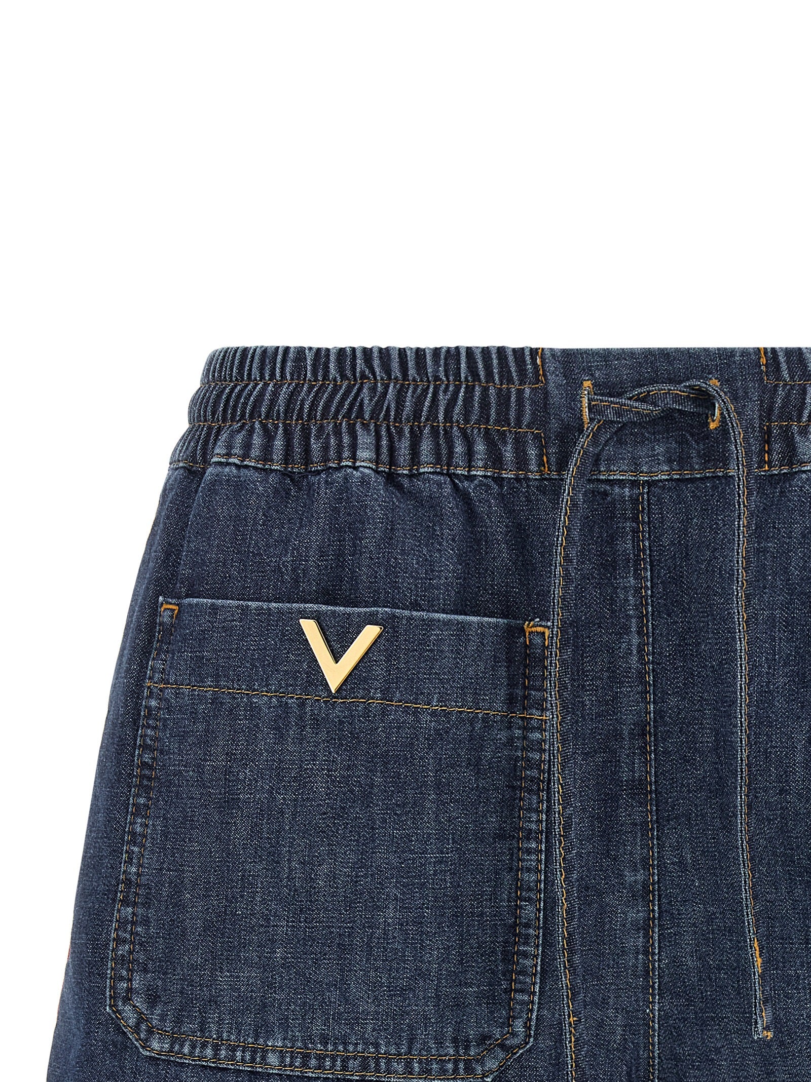 Valentino Garavani Women Valentino Garavani Chambray Denim Shorts VALENTINO GARAVANI