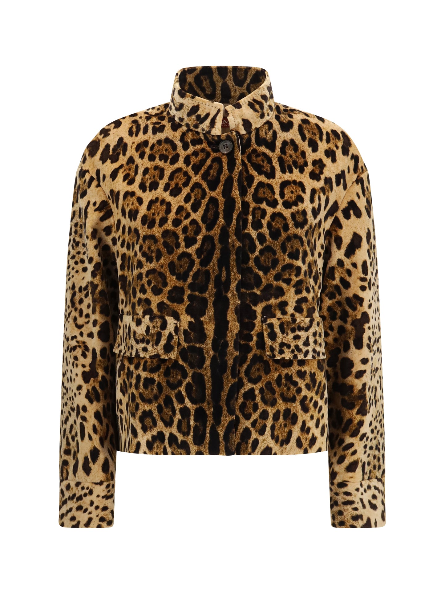 Max Mara Studio Women Printed Smooth Velvet Boxy Jacket MAX MARA STUDIO