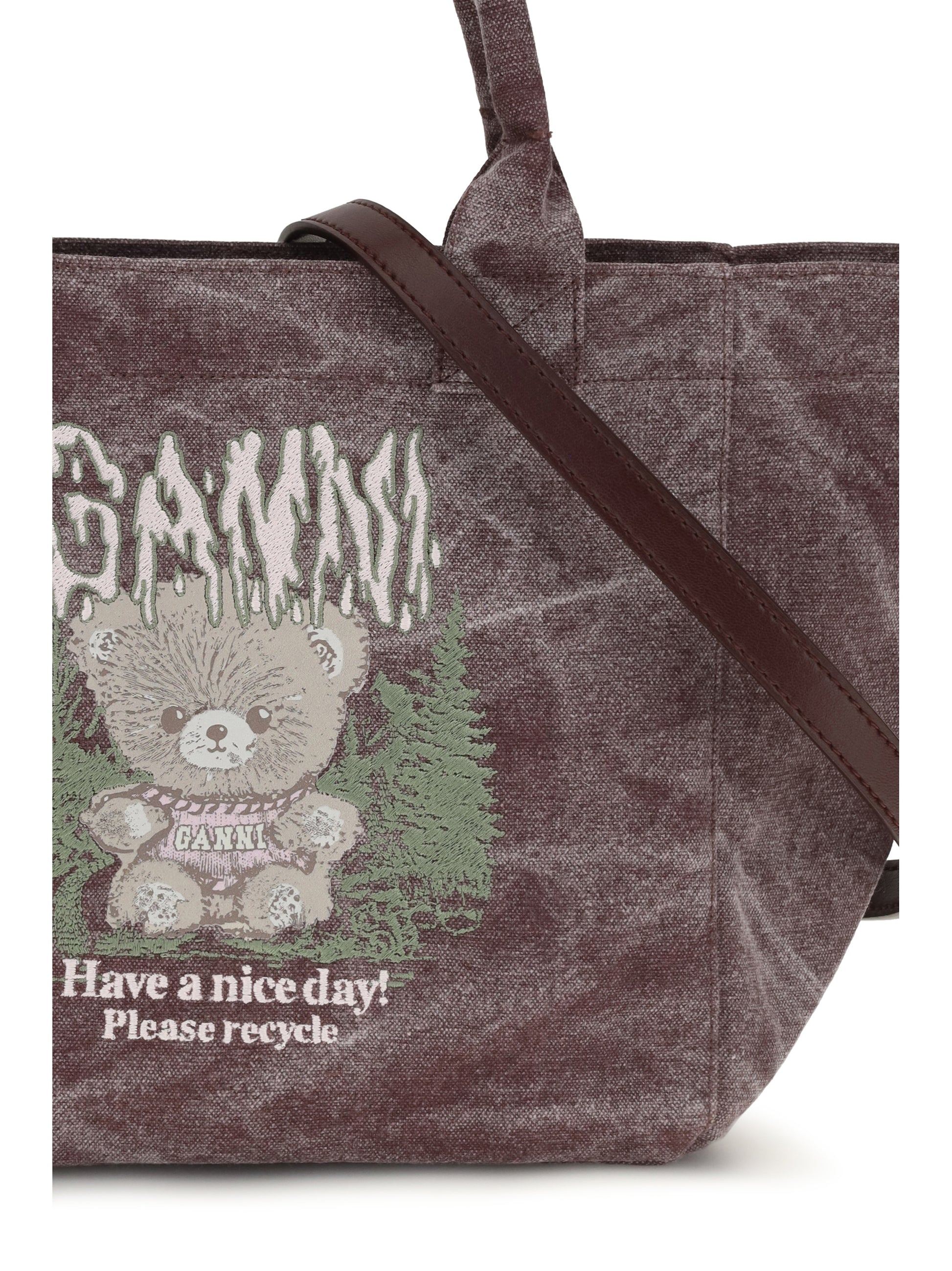 Ganni Women Small Teddy Tote Bag GANNI