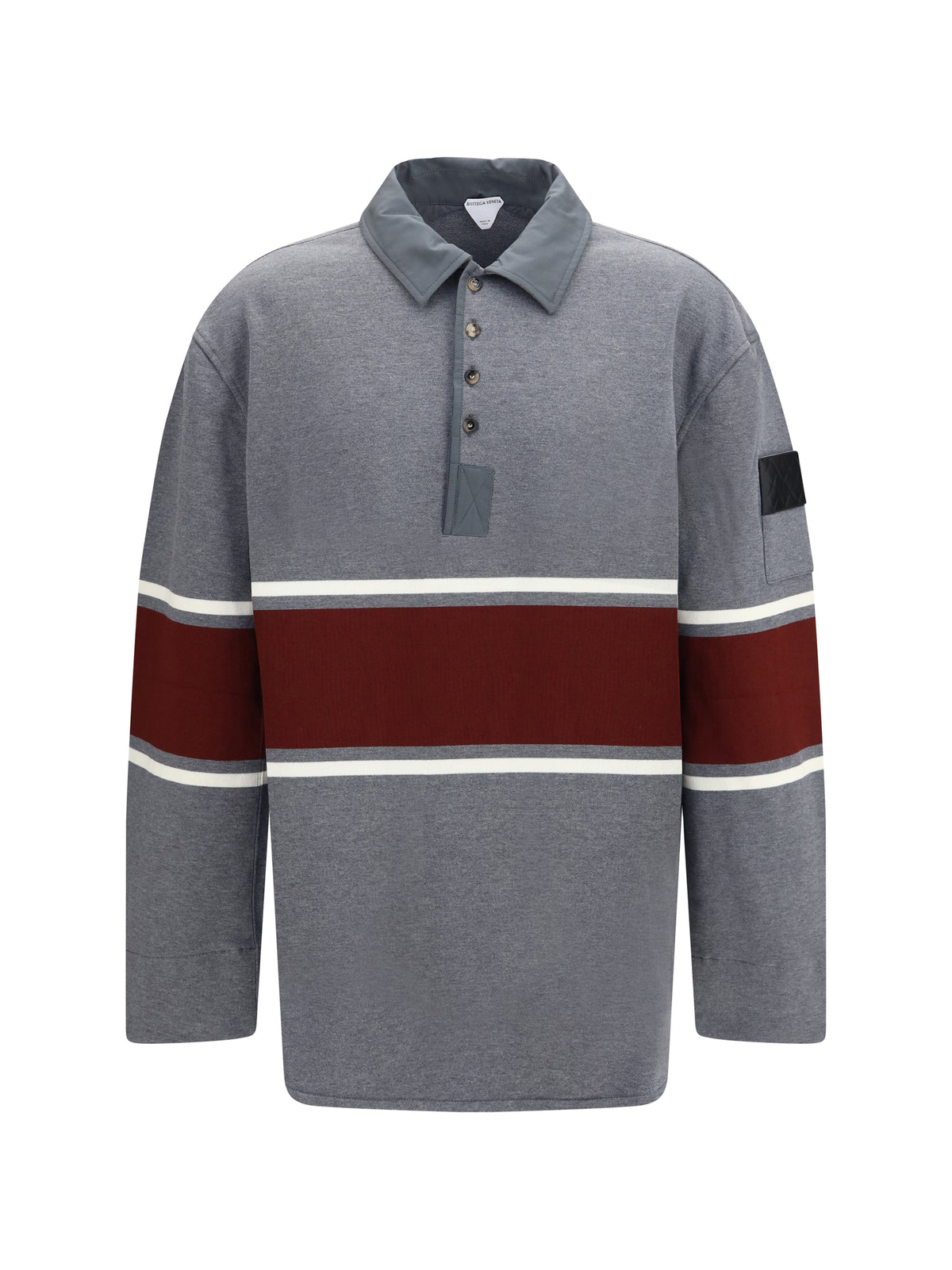 Bottega Veneta Men Oversized Cotton Striped Polo Shirt BOTTEGA VENETA