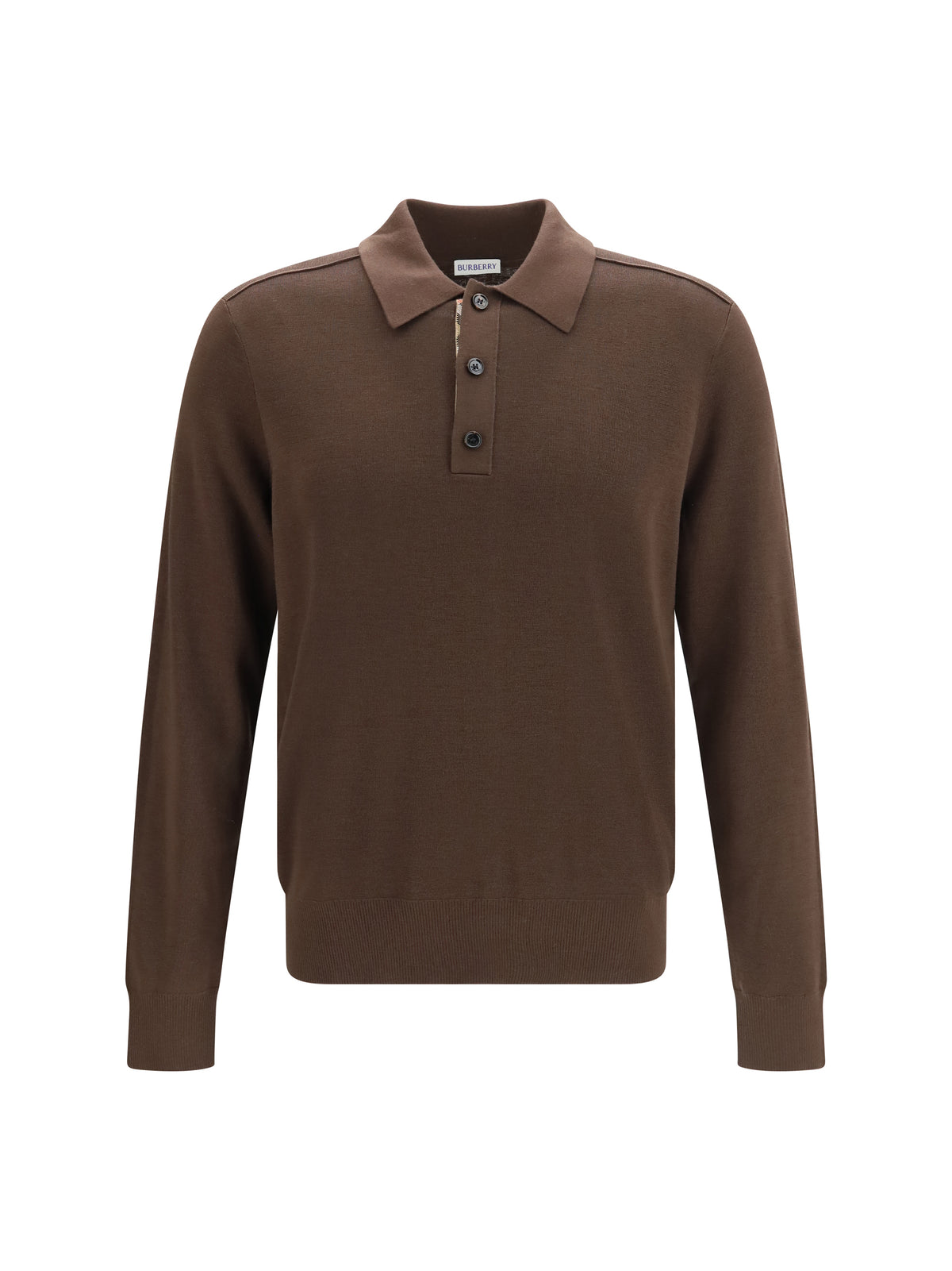 Burberry Men Long-Sleeve Wool Polo BURBERRY