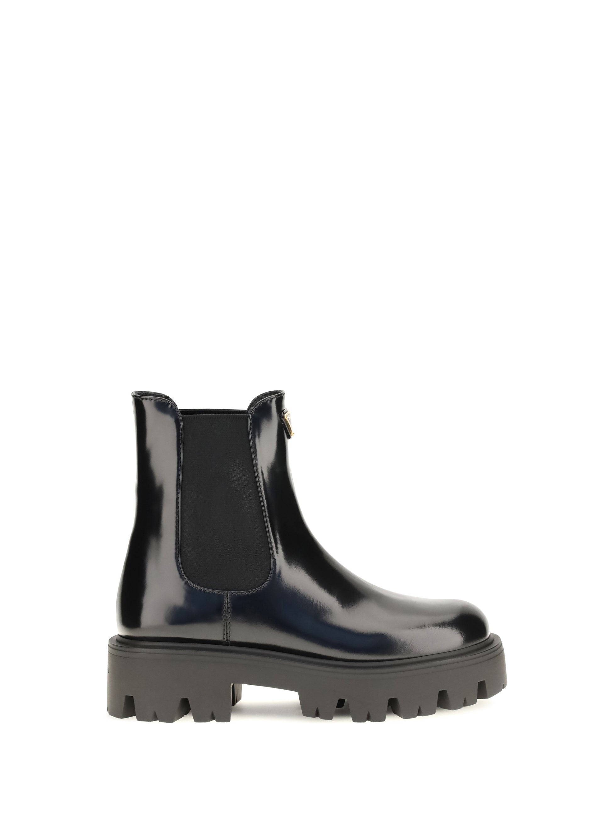 Prada Women Brushed Leather Ankle Boots PRADA