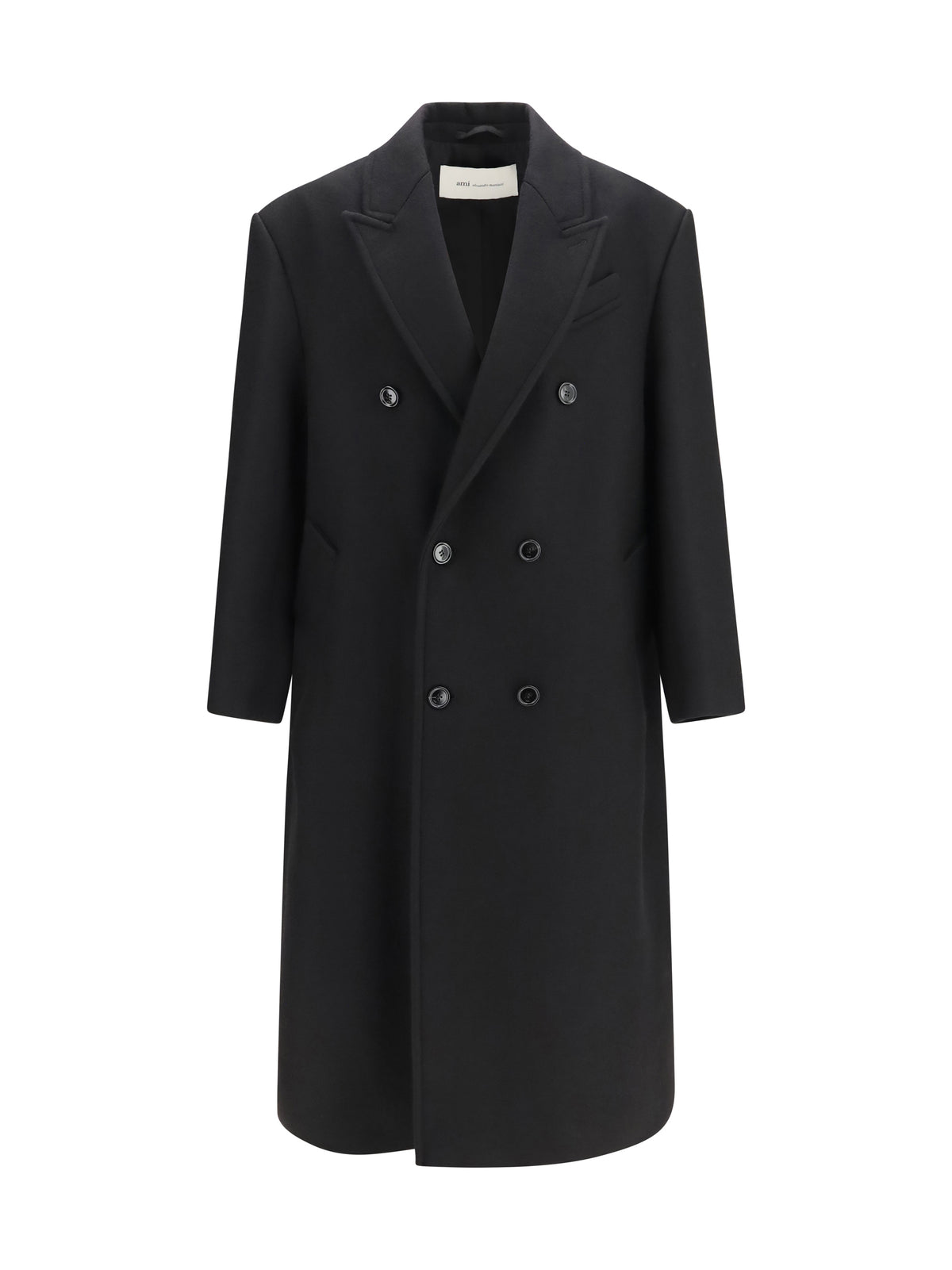 Ami Paris Men Long Double Breasted Wool Coat AMI PARIS