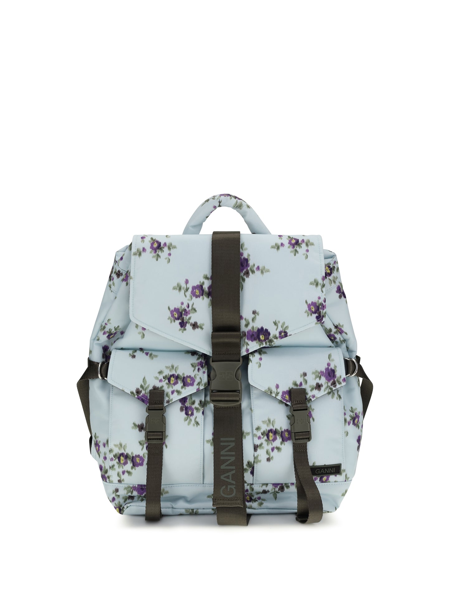 Ganni Women Re-Tech Nylon Backpack With Floral Pattern GANNI