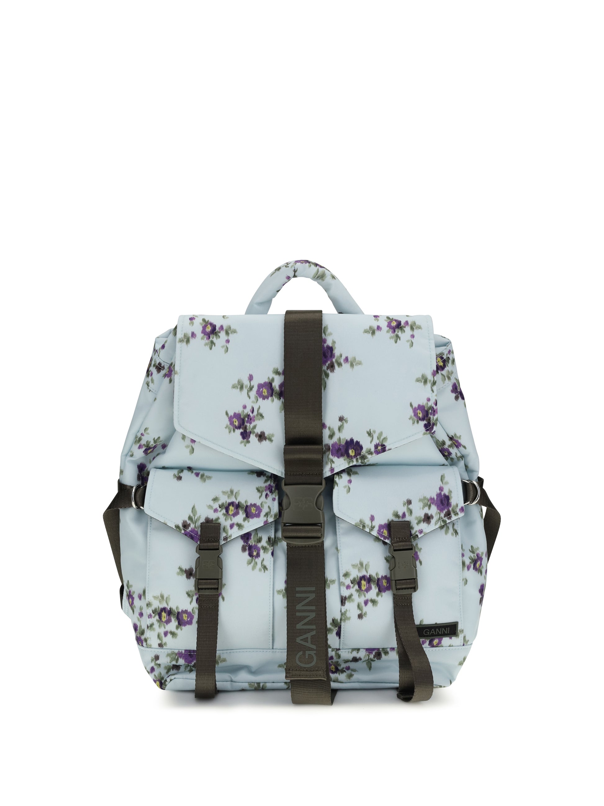 Ganni Women Re-Tech Nylon Backpack With Floral Pattern GANNI
