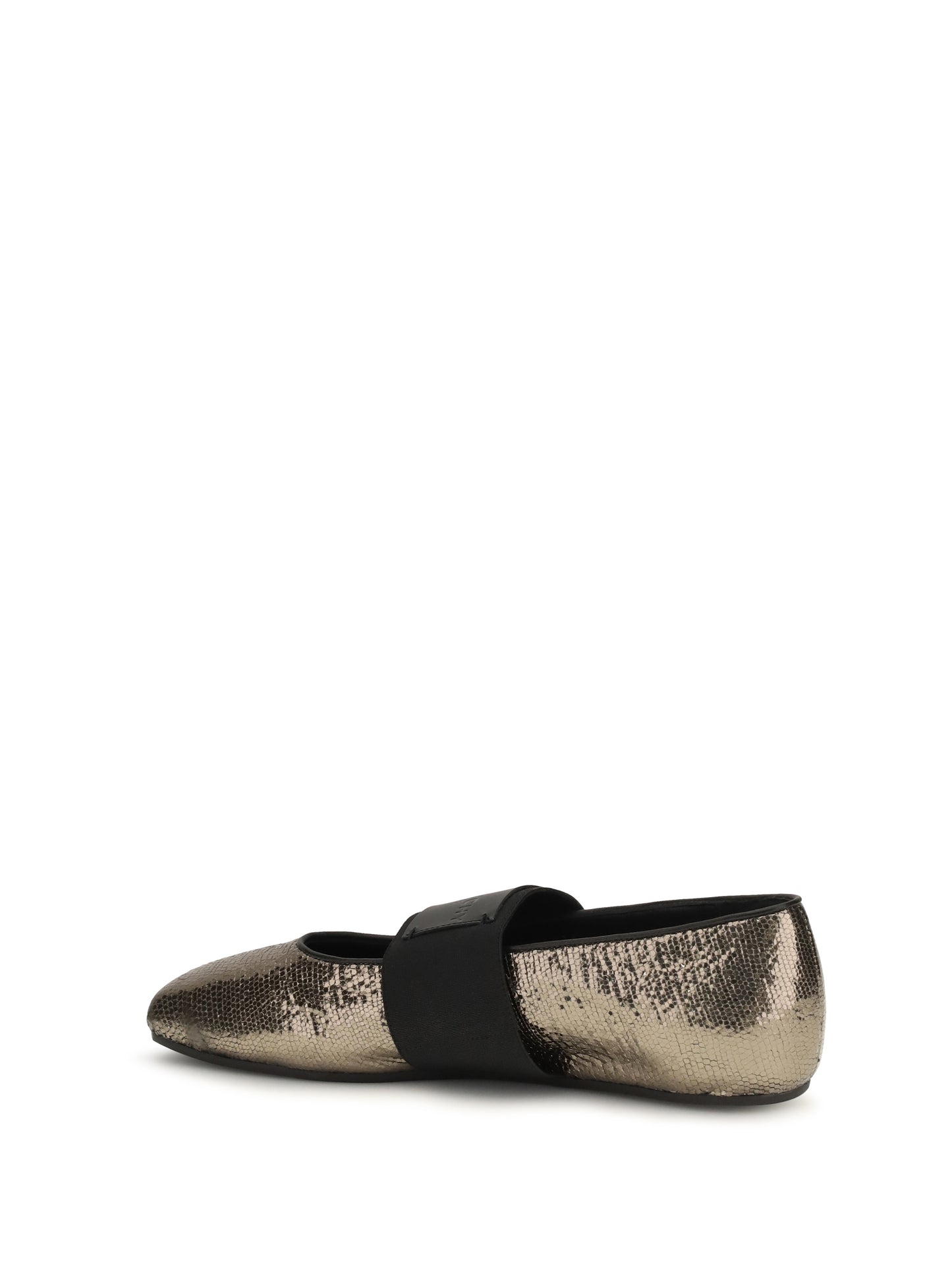 Givenchy Women Sliced Square Ballerinas In Textured Leather GIVENCHY