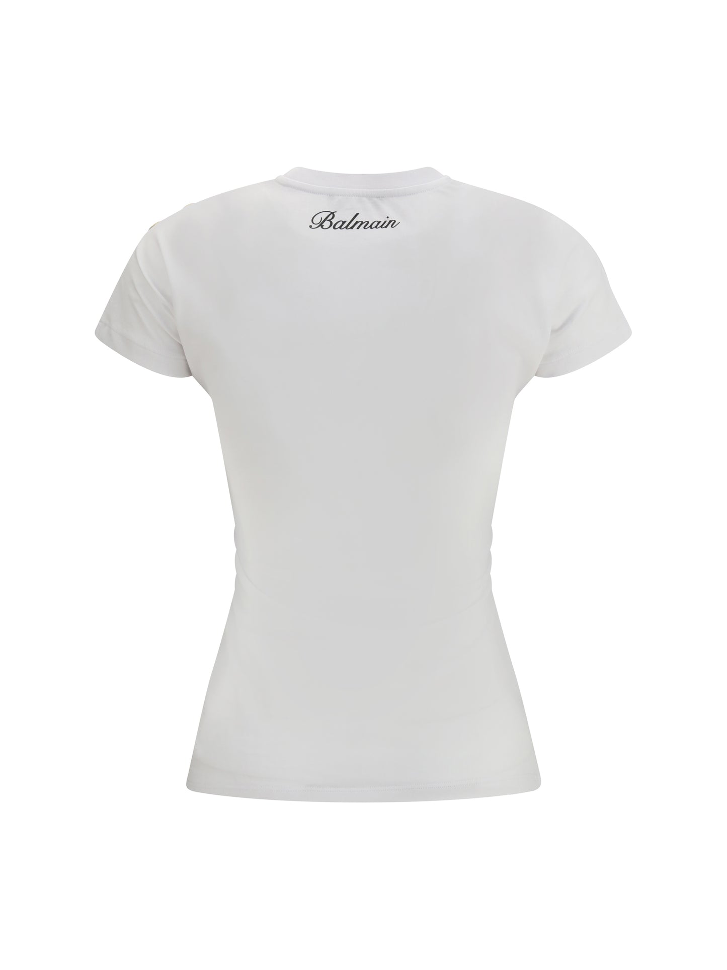 Balmain Women 3 Buttons Draped T-Shirt BALMAIN