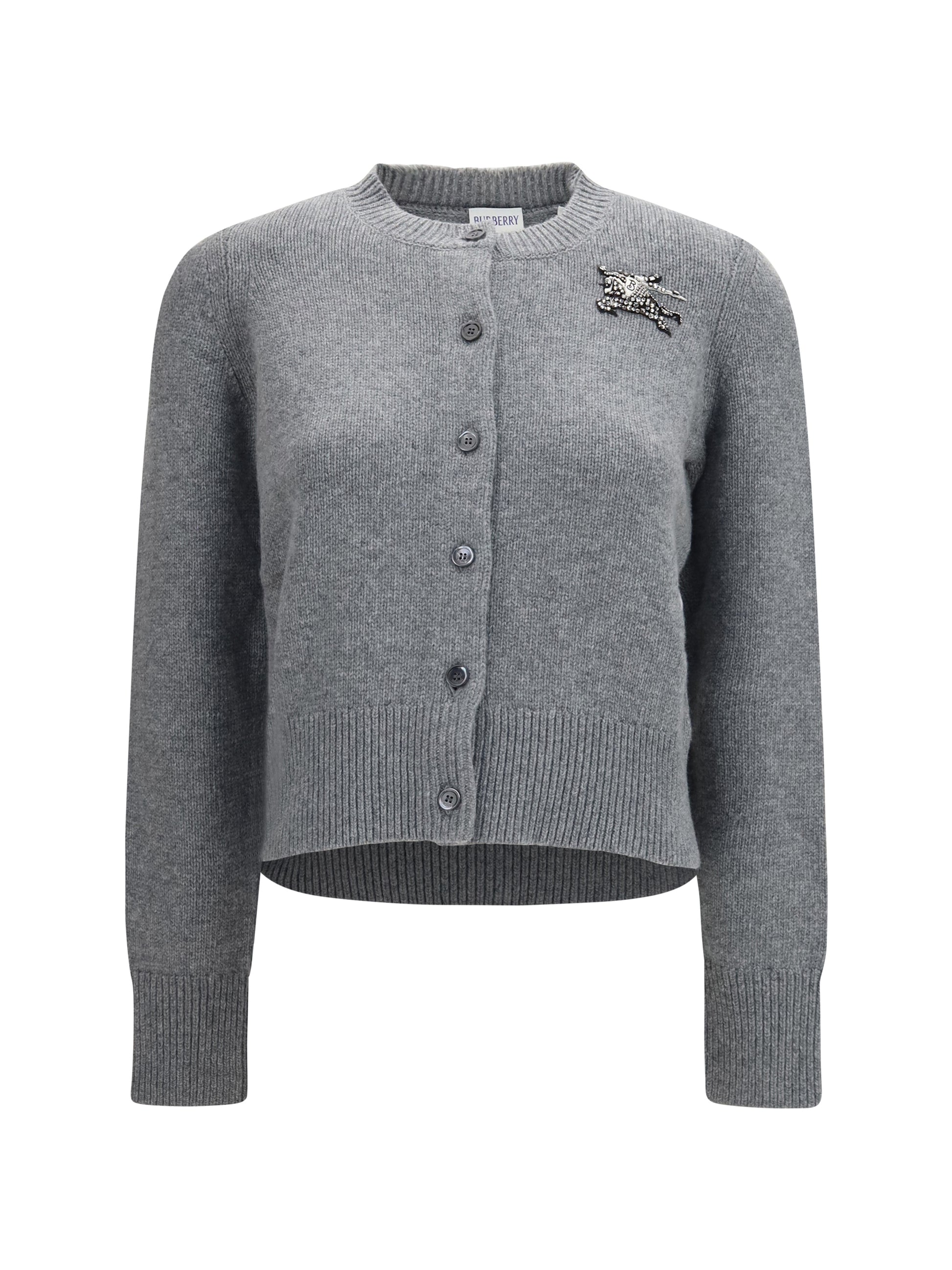 Burberry Women Wool And Cashmere Equestrian Knight Logo Cardigan BURBERRY
