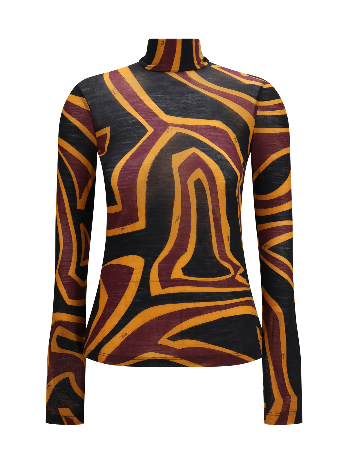 Pucci Women Fiammato Wool Jersey Top PUCCI