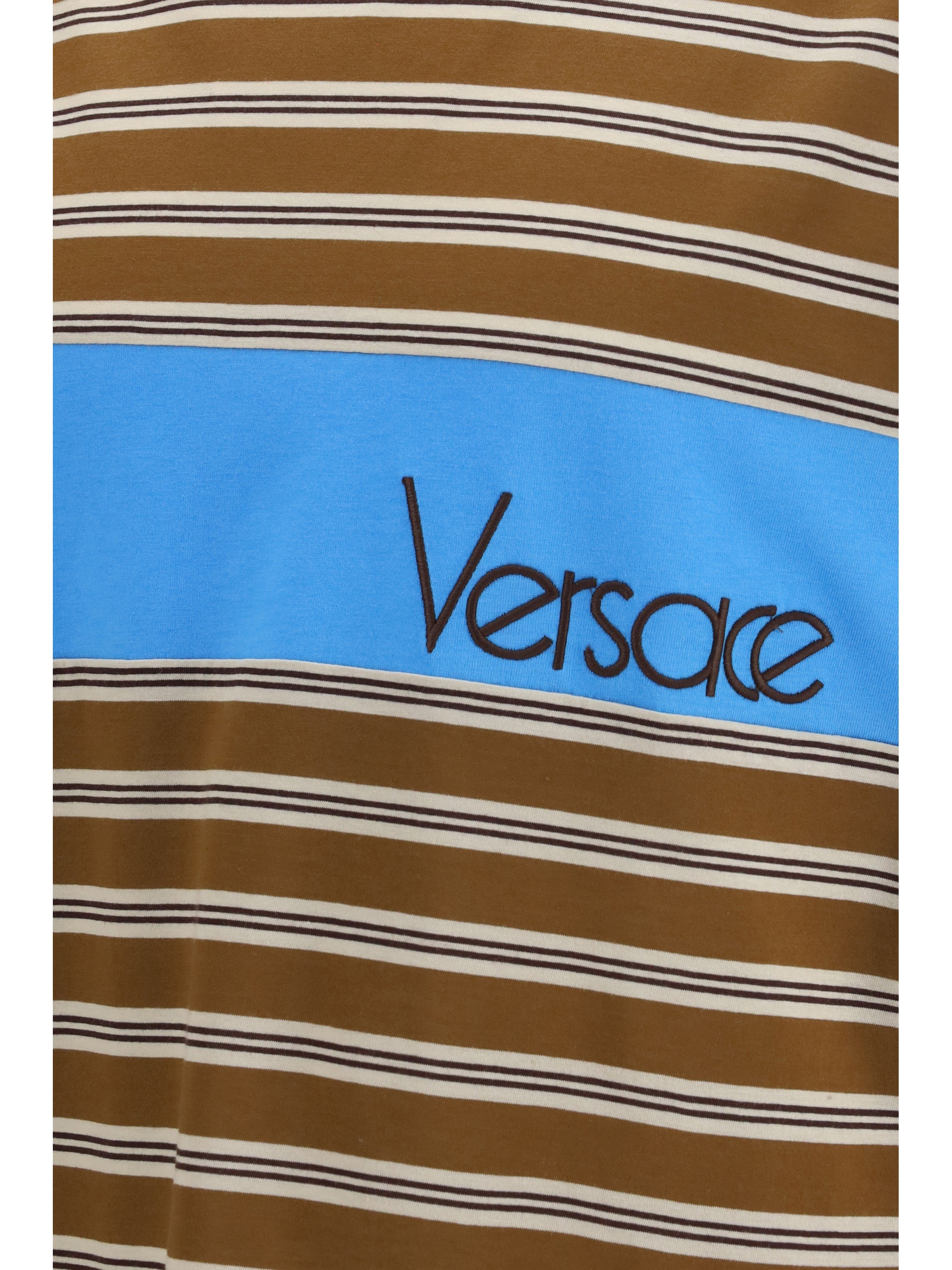 Versace Men Striped Cotton T-Shirt VERSACE