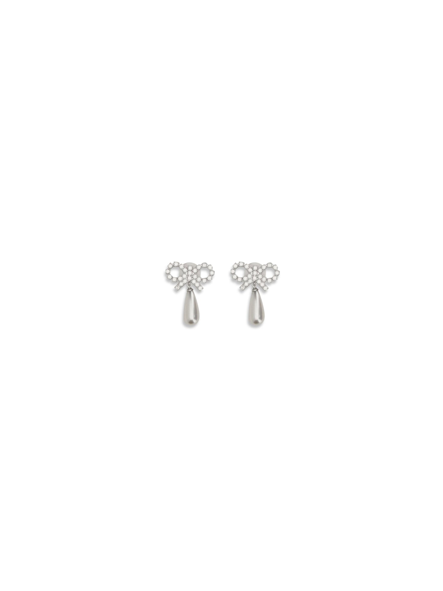 Self-Portrait Women Crystal Bow Pearl Earrings SELF-PORTRAIT