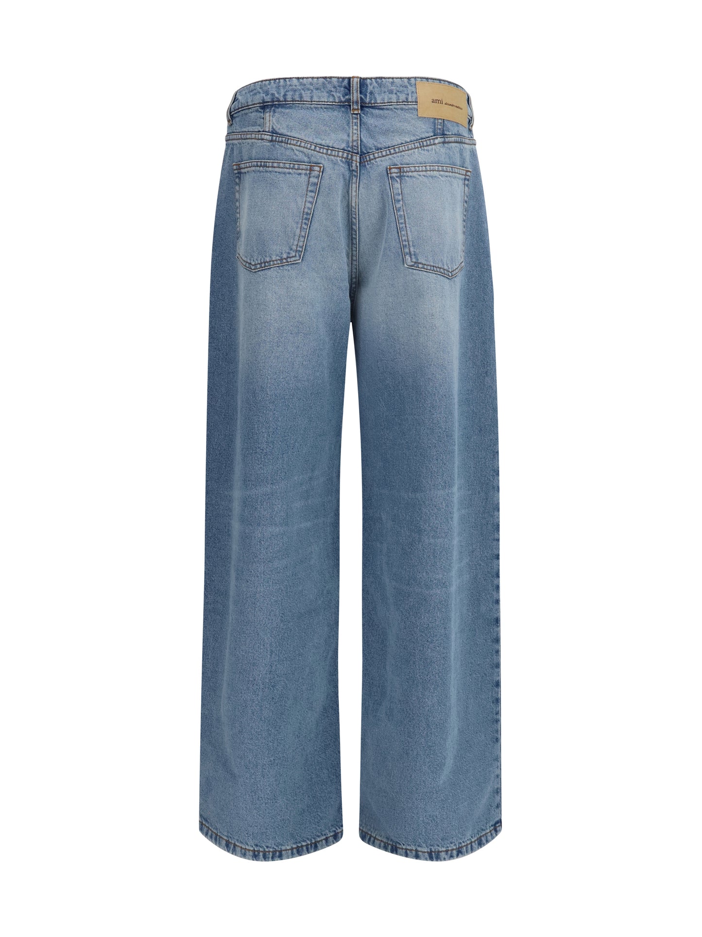 Ami Paris Men Cotton Wide-Leg Jeans AMI PARIS