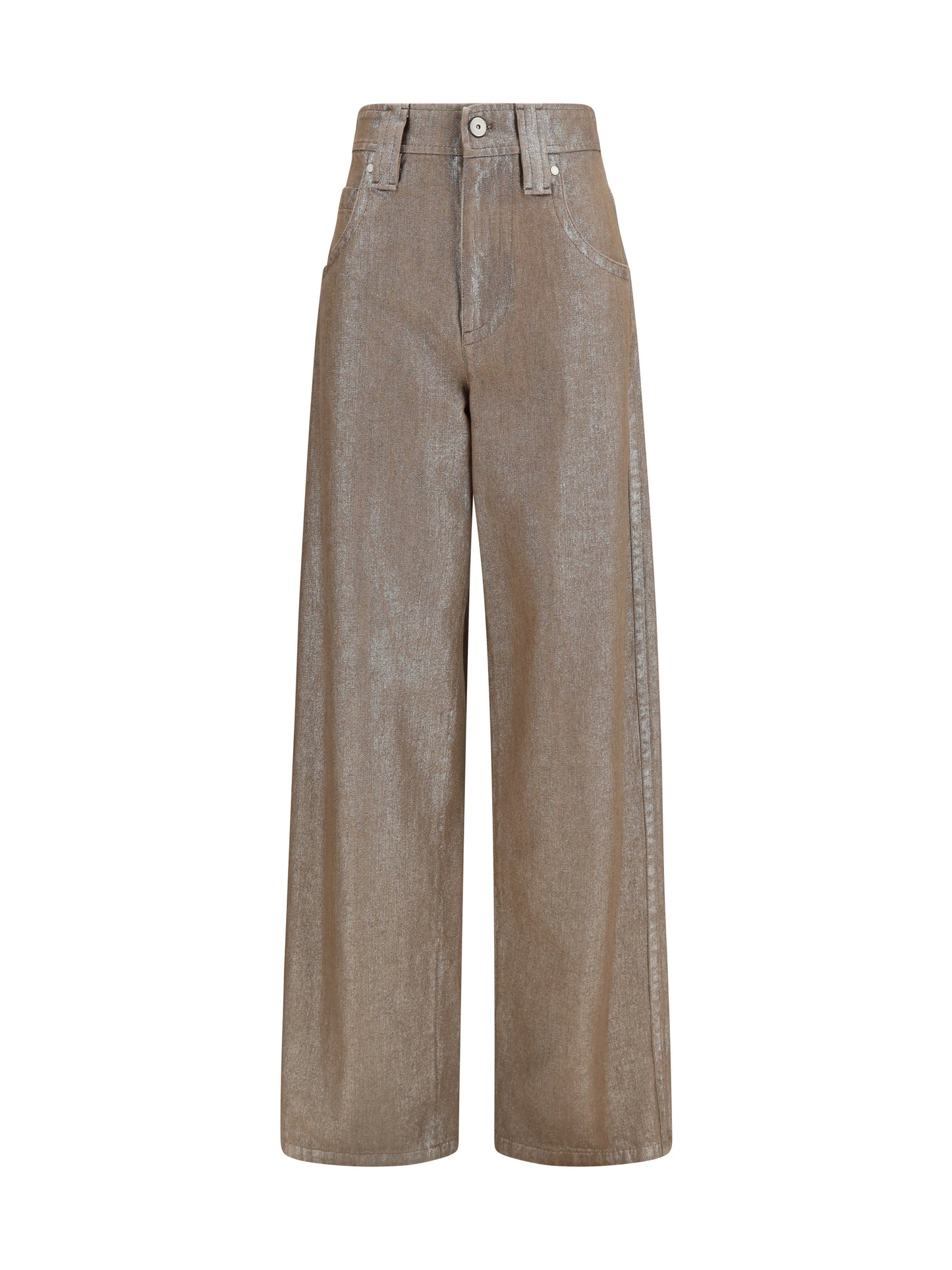 Brunello Cucinelli Women Lurex Wide-Leg Jeans BRUNELLO CUCINELLI