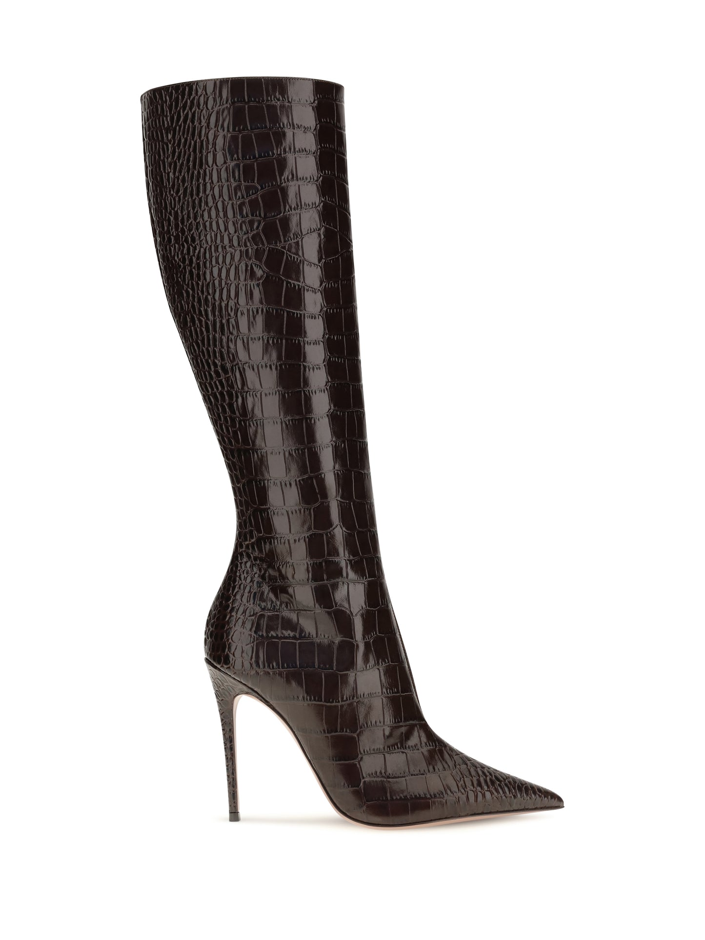 Paris Texas Women Vera Crocodile-Effect Tall Boots PARIS TEXAS