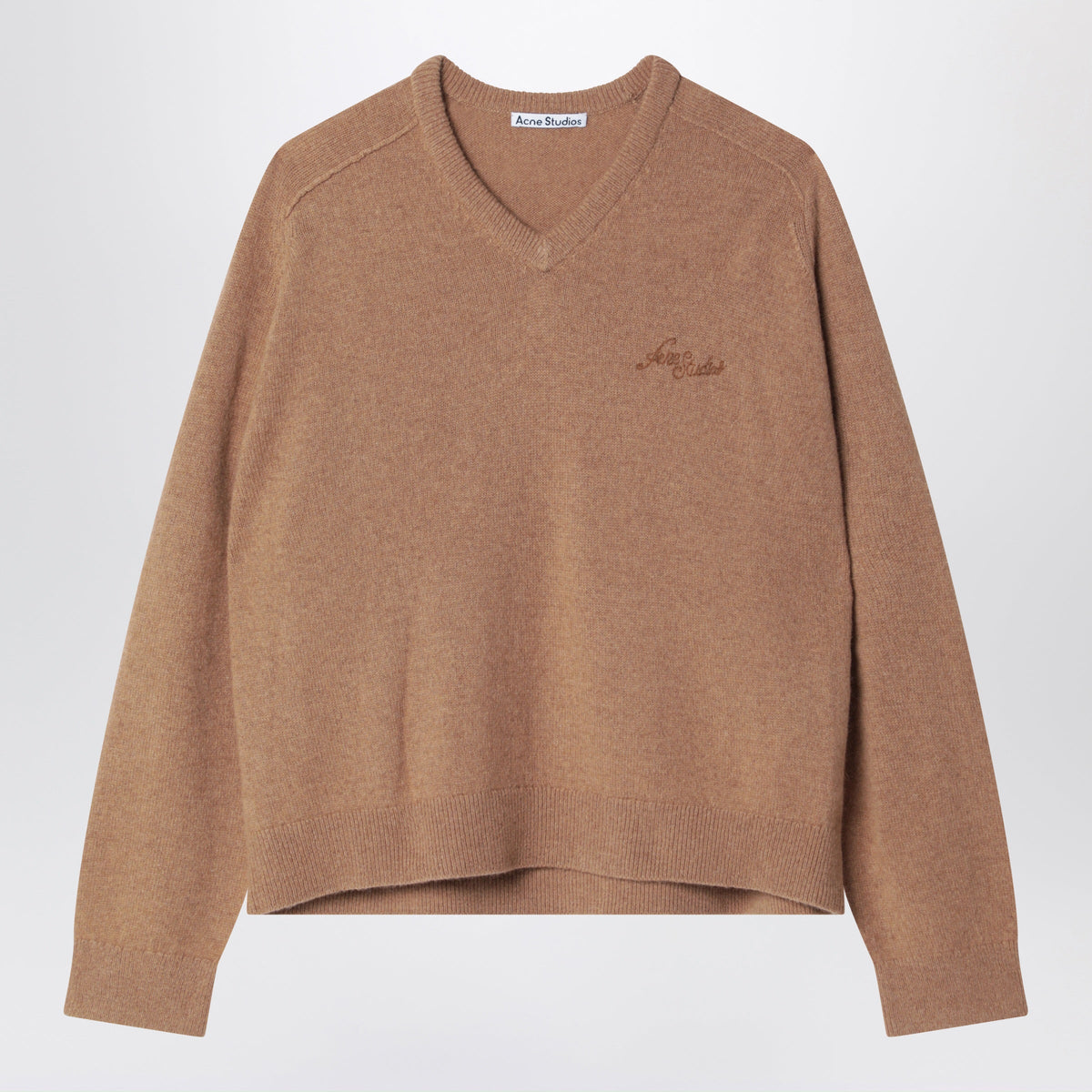 Acne Studios V-Neck Jumper In Camel Hair Men ACNE STUDIOS