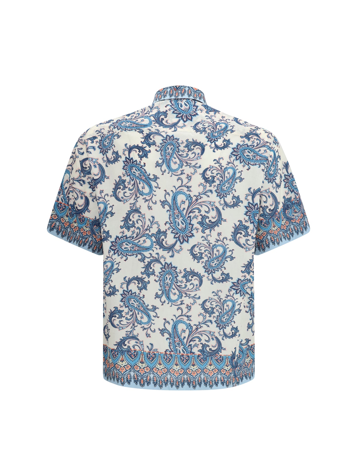 Etro Men Cotton Shirt With Floral And Paisley Motif ETRO