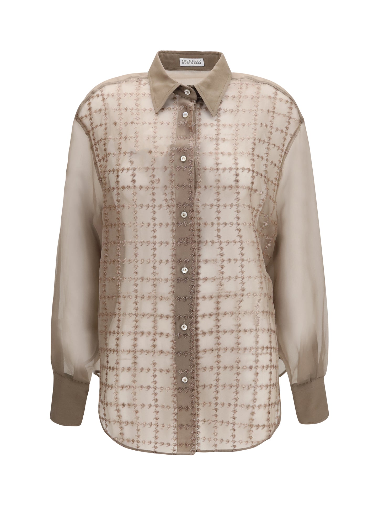 Brunello Cucinelli Women Sheer Checked Shirt BRUNELLO CUCINELLI