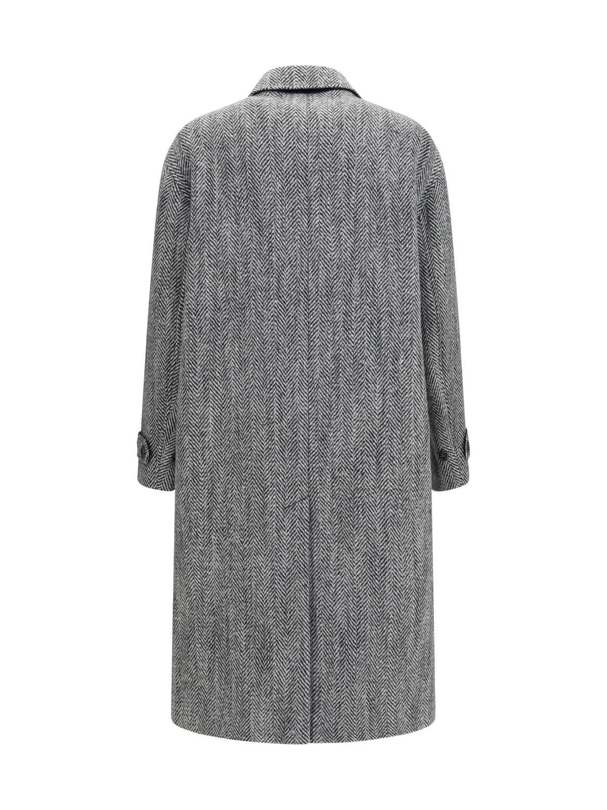 Dolce & Gabbana Men Chevron Wool-Blend Single-Breasted Coat DOLCE & GABBANA