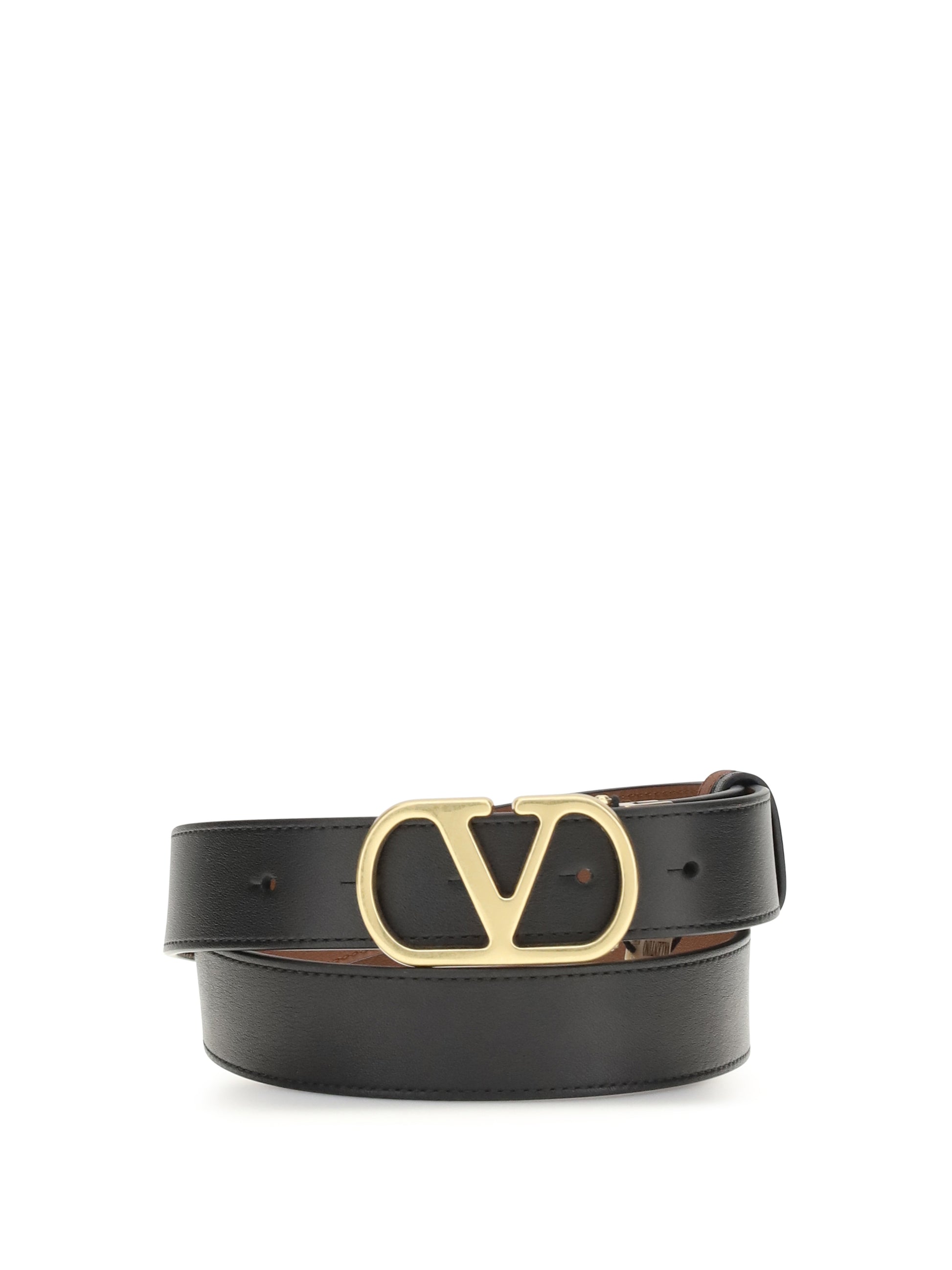 Valentino Garavani Women Reversible Leather Belt With The Vlogo Signature VALENTINO GARAVANI