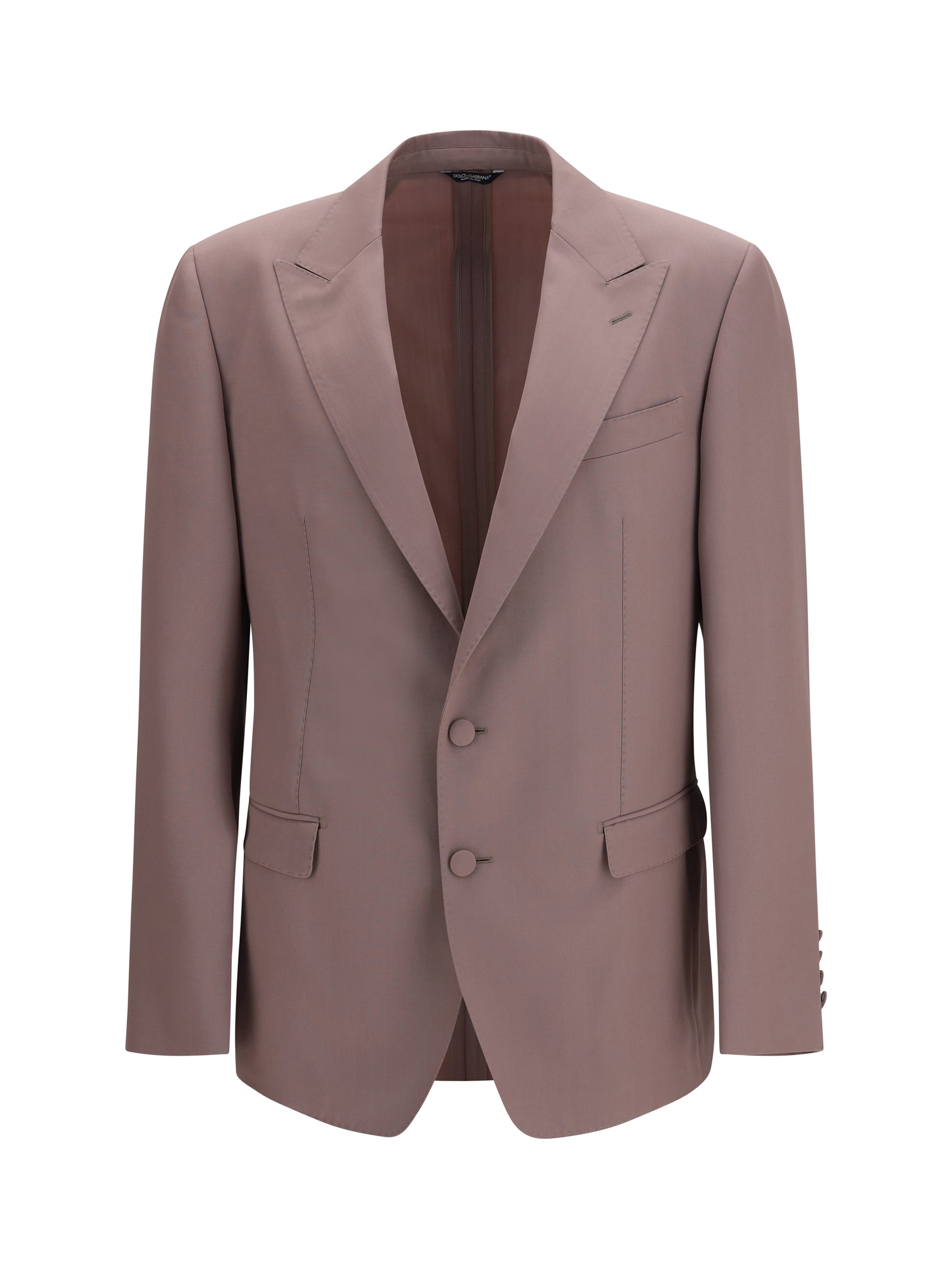 Dolce & Gabbana Men Single-Breasted Wool Poplin Jacket DOLCE & GABBANA