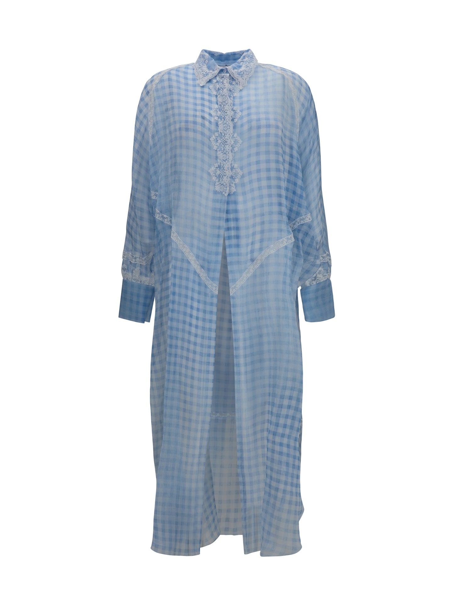 Ermanno Scervino Women Long Shirt Dress With Lace Details ERMANO SCERVINO