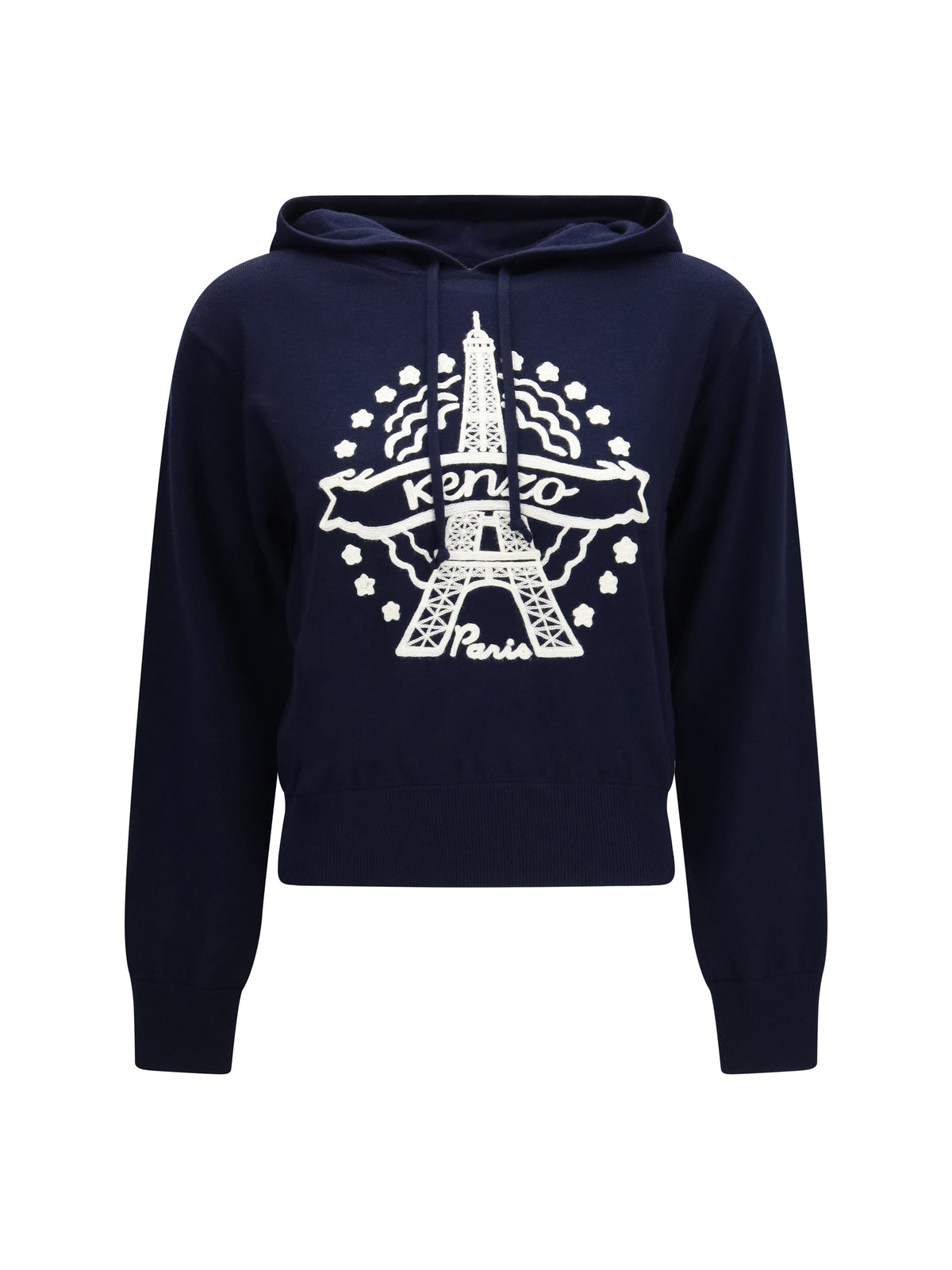 Kenzo Women Kenzo Eiffel Tower Design Wool Hoodie KENZO