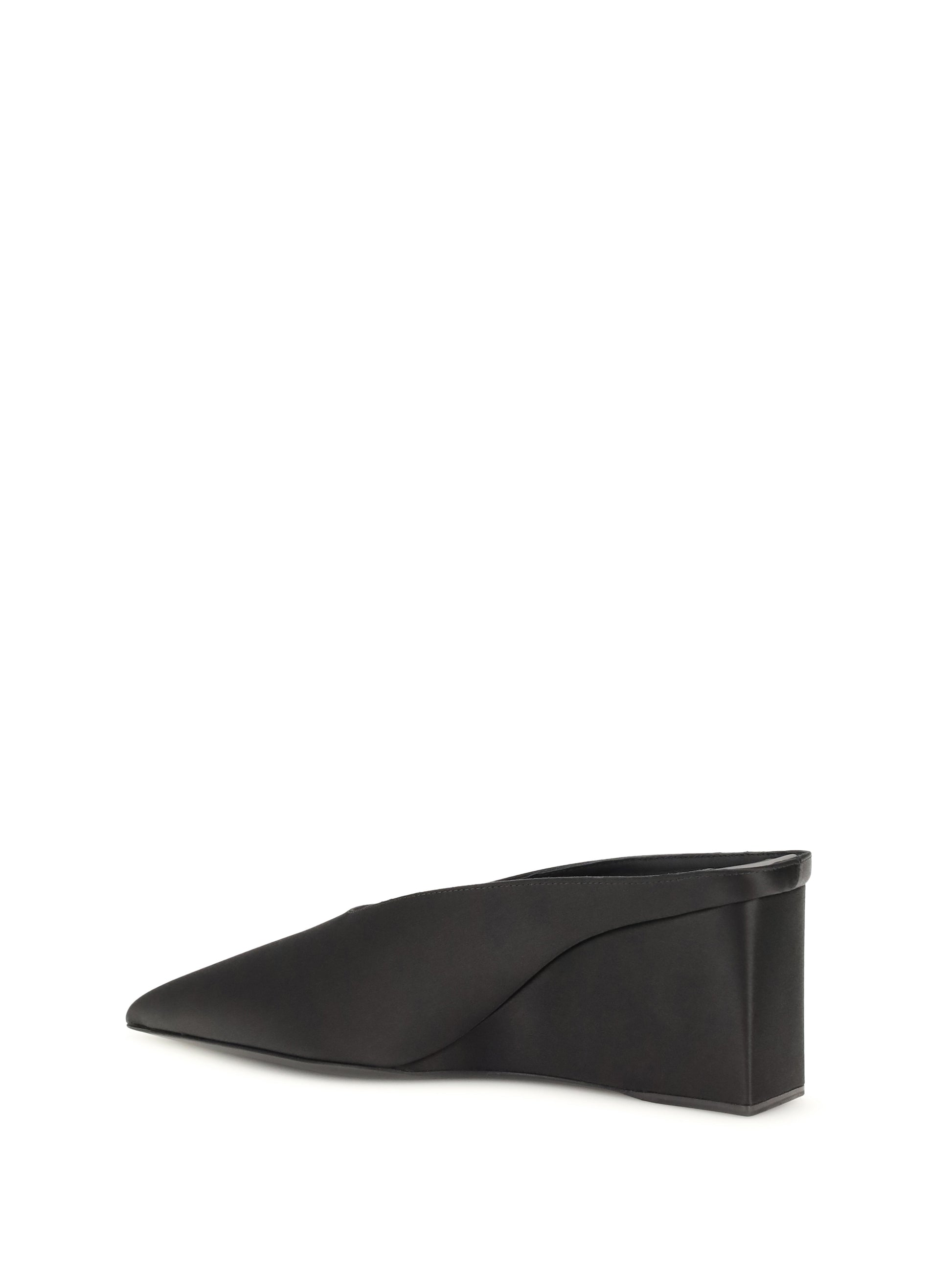 Alaïa Women Satin Wedge Mules ALAIA