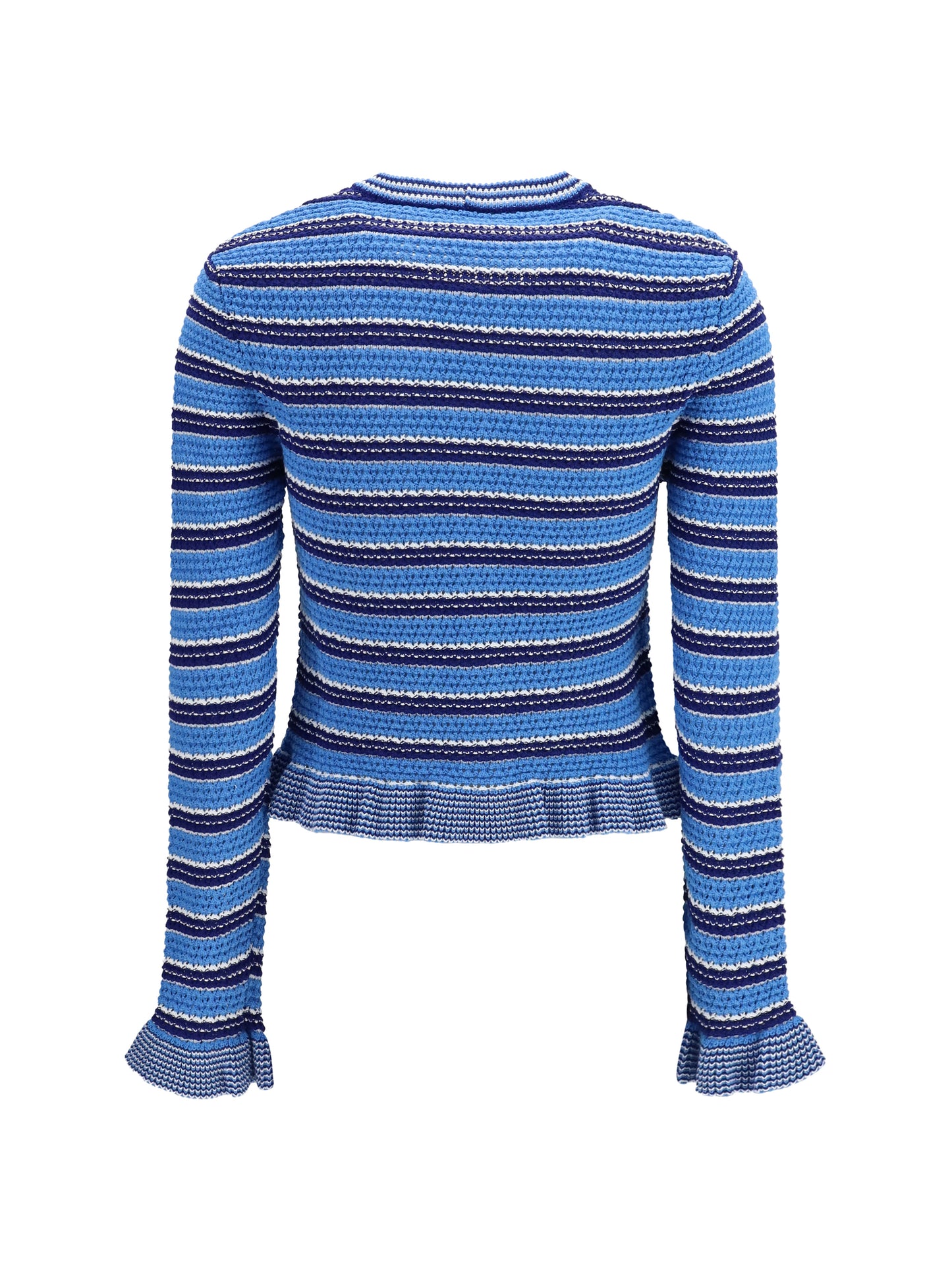 Ganni Women Striped Cotton Cardigan GANNI