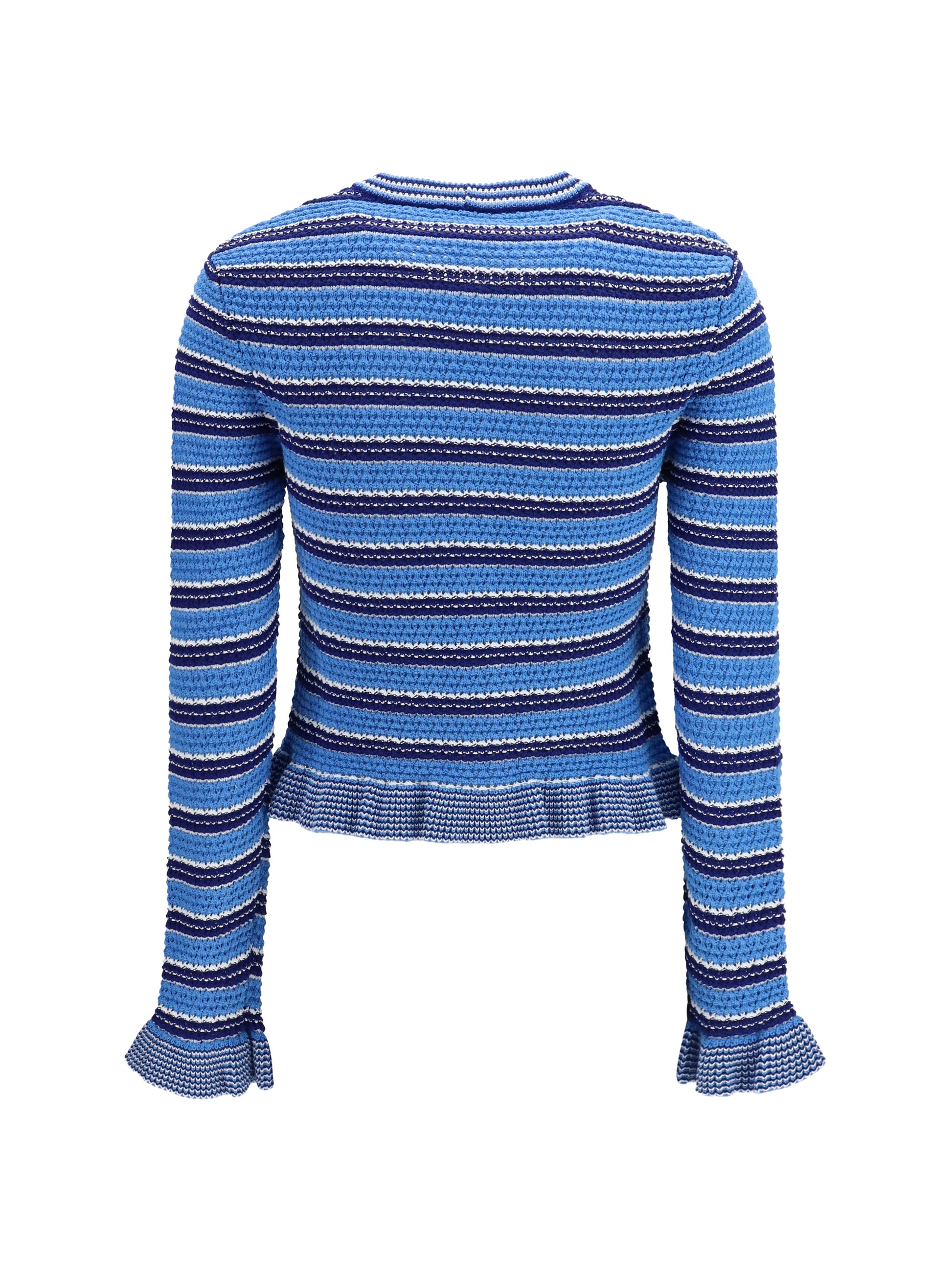 Ganni Women Striped Cotton Cardigan GANNI