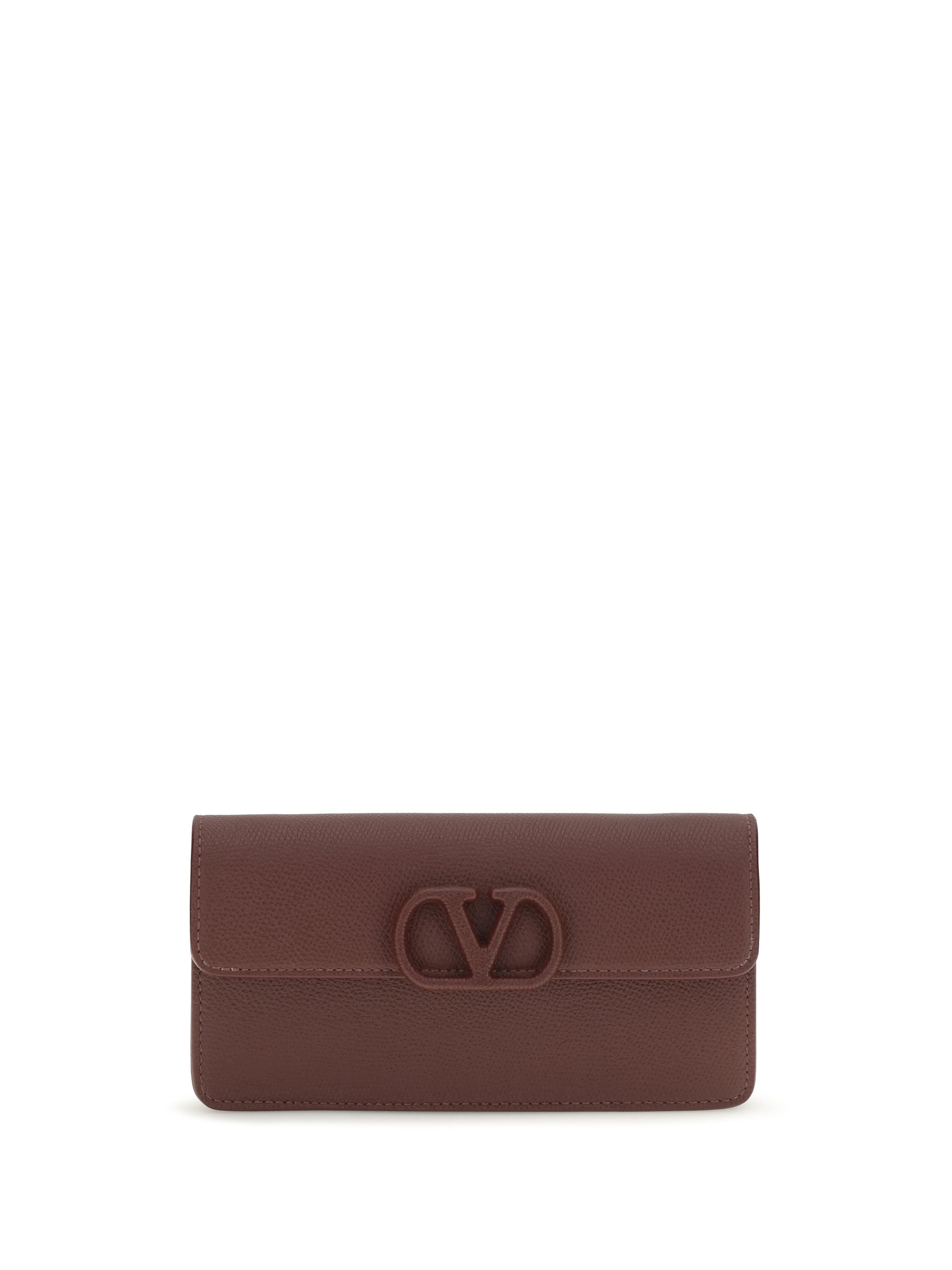 Valentino Garavani Women Vlogo Signature Grainy Calfskin Chain Wallet VALENTINO GARAVANI