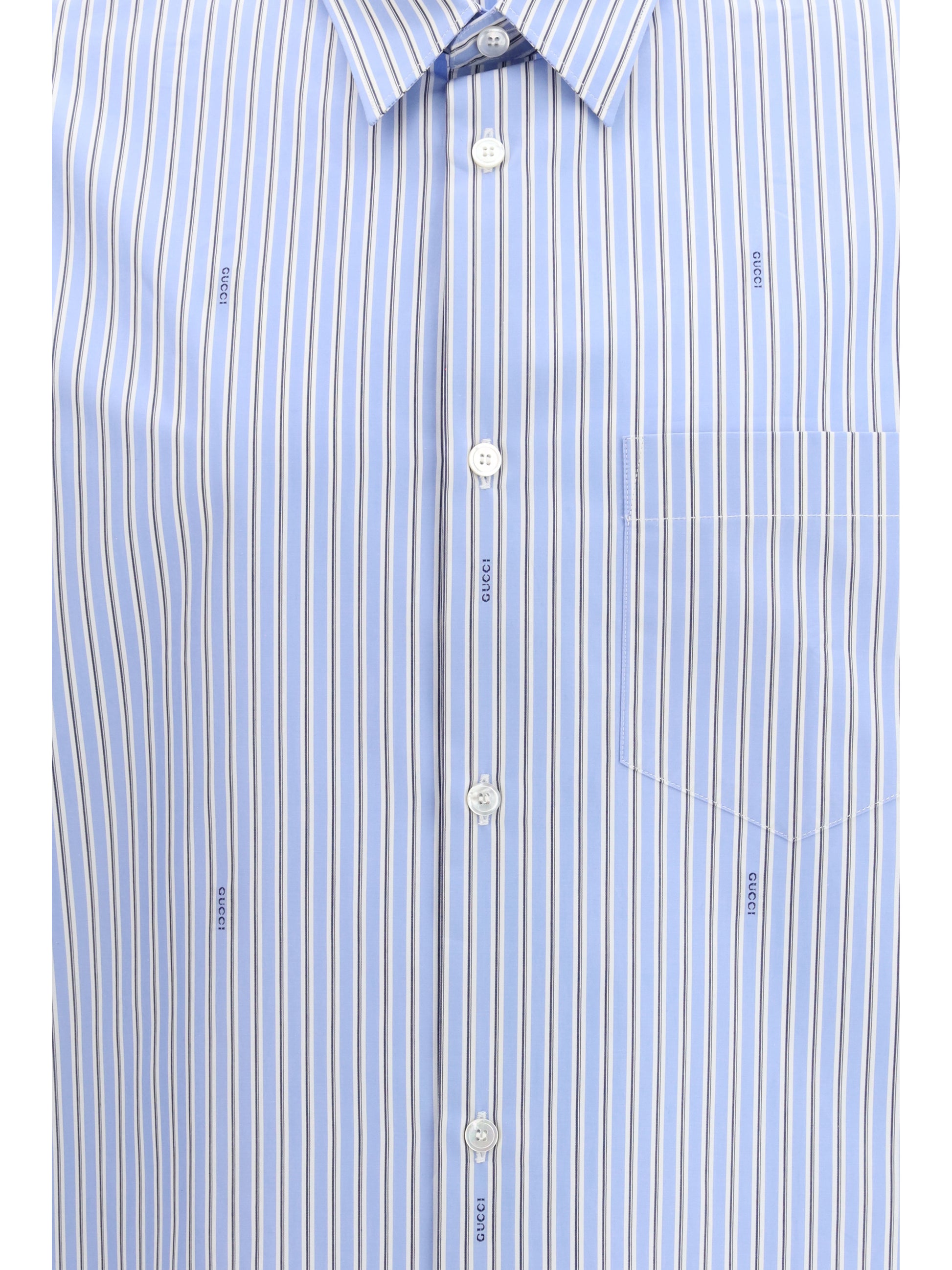 Gucci Men Striped Cotton Poplin Shirt GUCCI