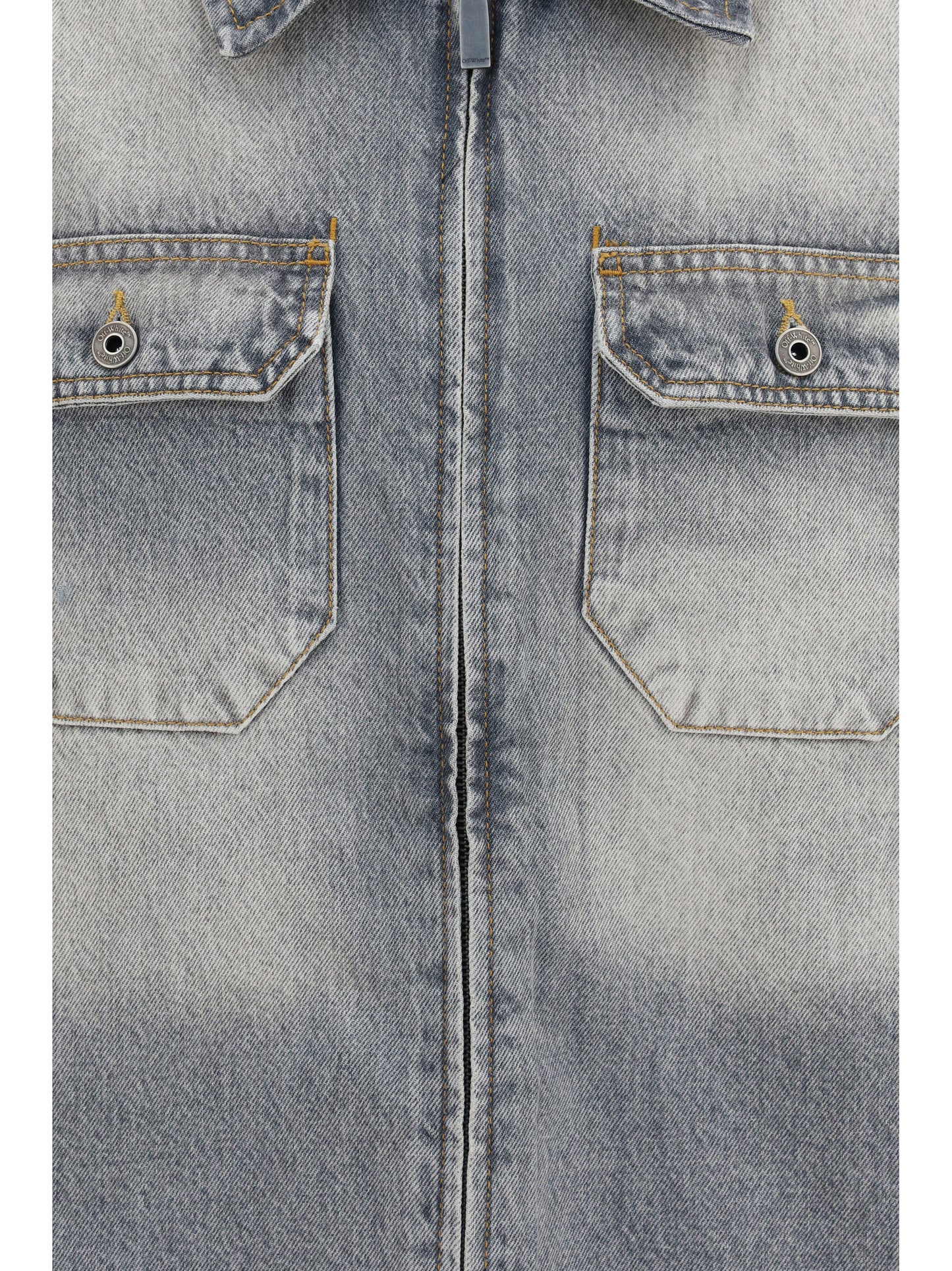 Off-White Men Oversized Workwear Denim Shirt OFF-WHITE