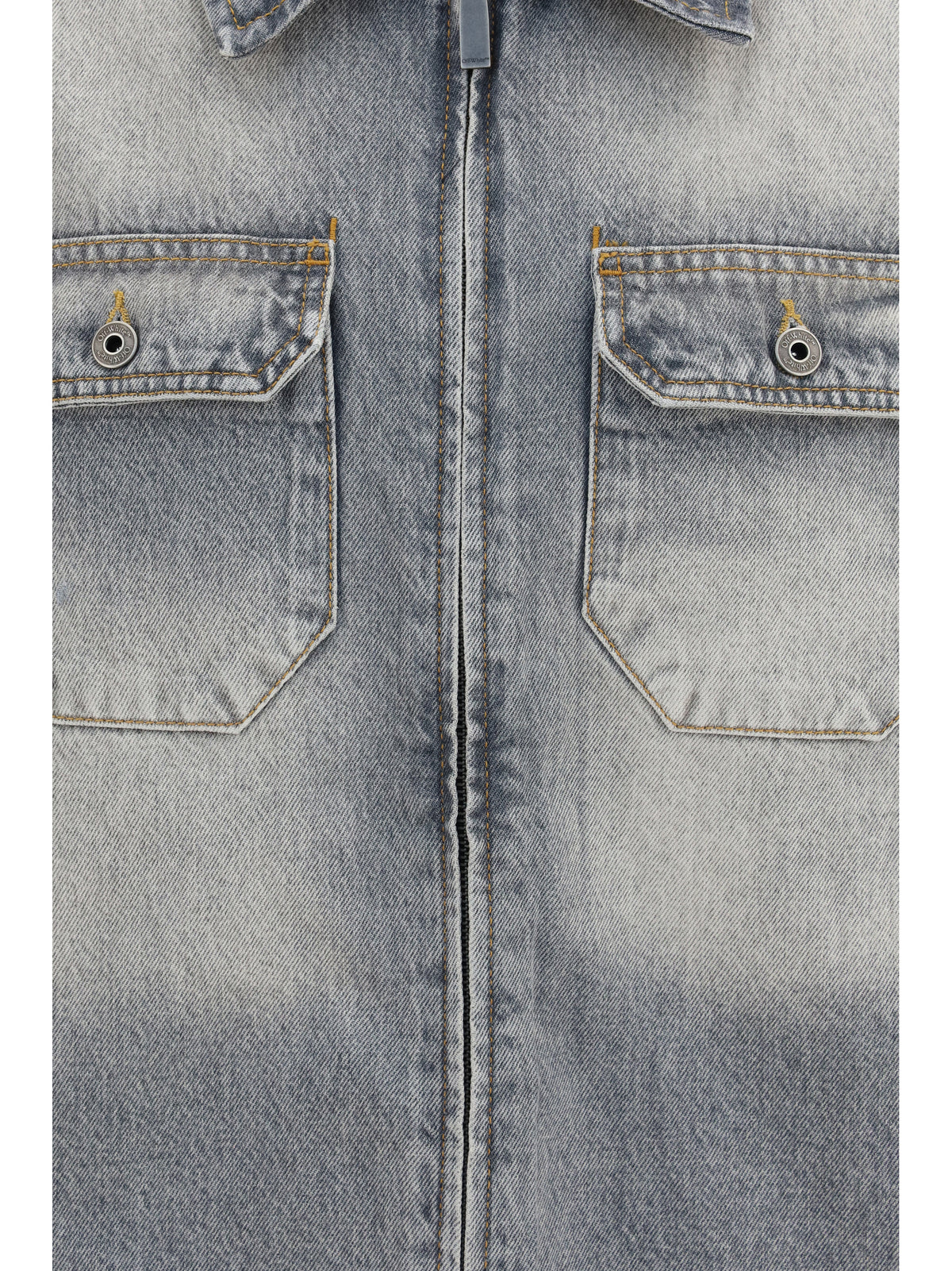 Off-White Men Oversized Workwear Denim Shirt OFF-WHITE