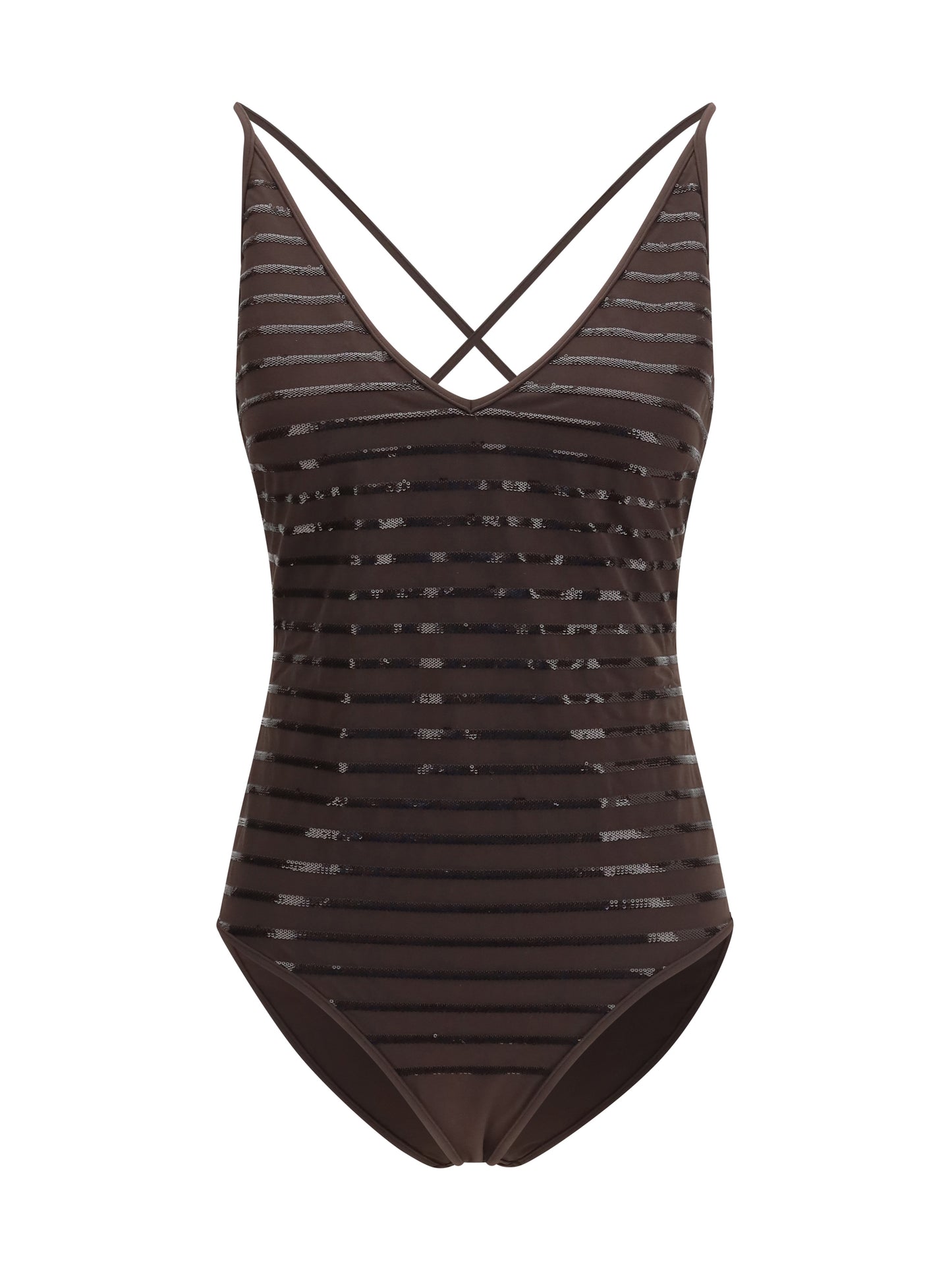 Brunello Cucinelli Women Shimmering Striped One-Piece Swimsuit BRUNELLO CUCINELLI