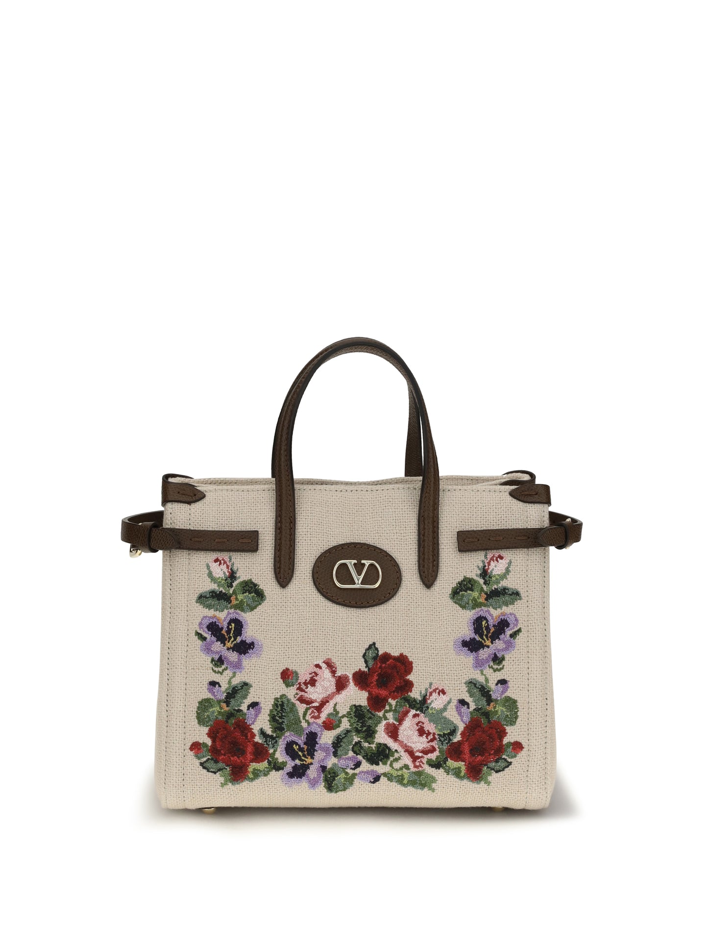 Valentino Garavani Women Antibes Mini Handbag In Embroidered Linen VALENTINO GARAVANI