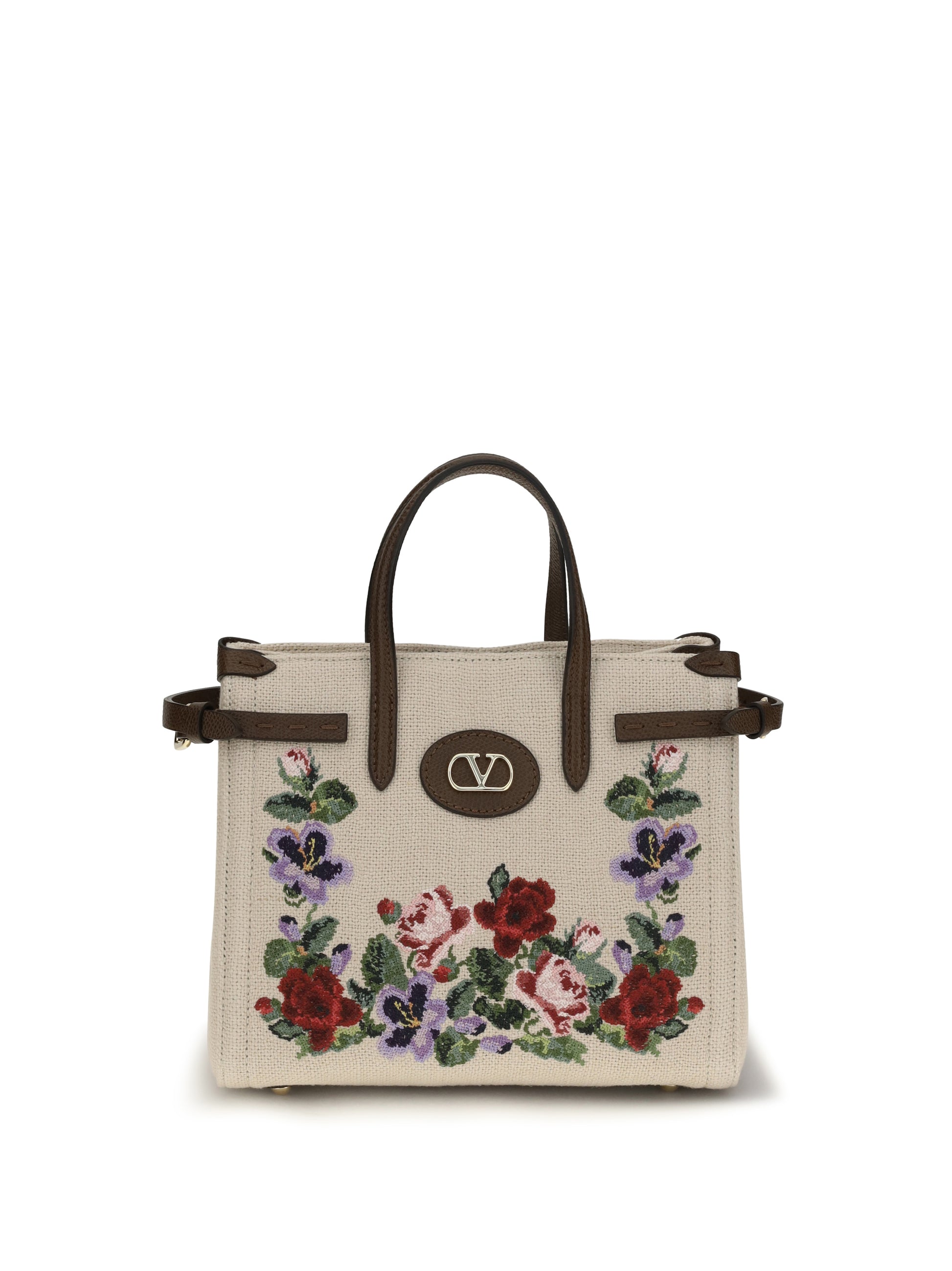 Valentino Garavani Women Antibes Mini Handbag In Embroidered Linen VALENTINO GARAVANI